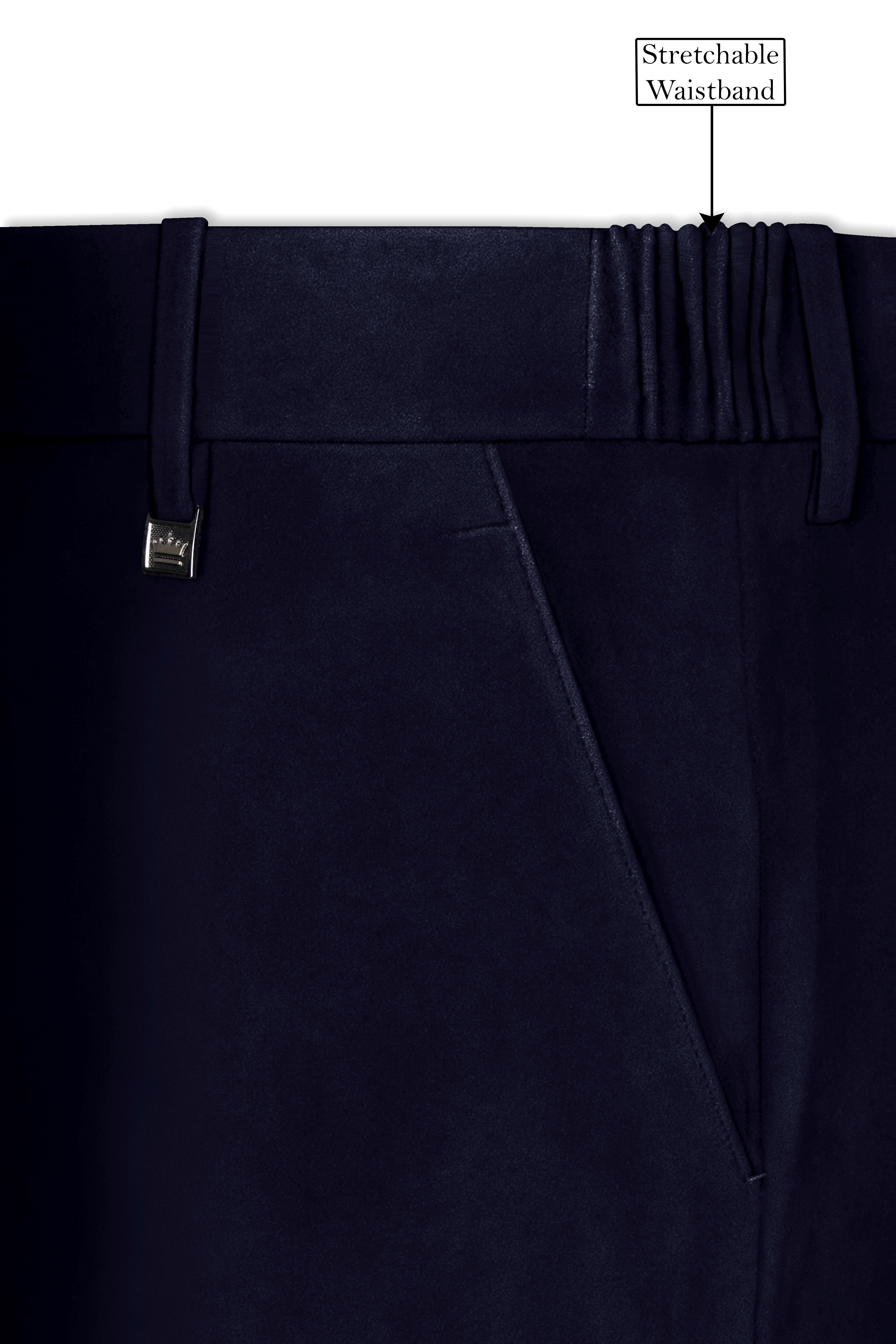 Torvian-Vulcan Purple Velvet Stretchable Waistband Pant