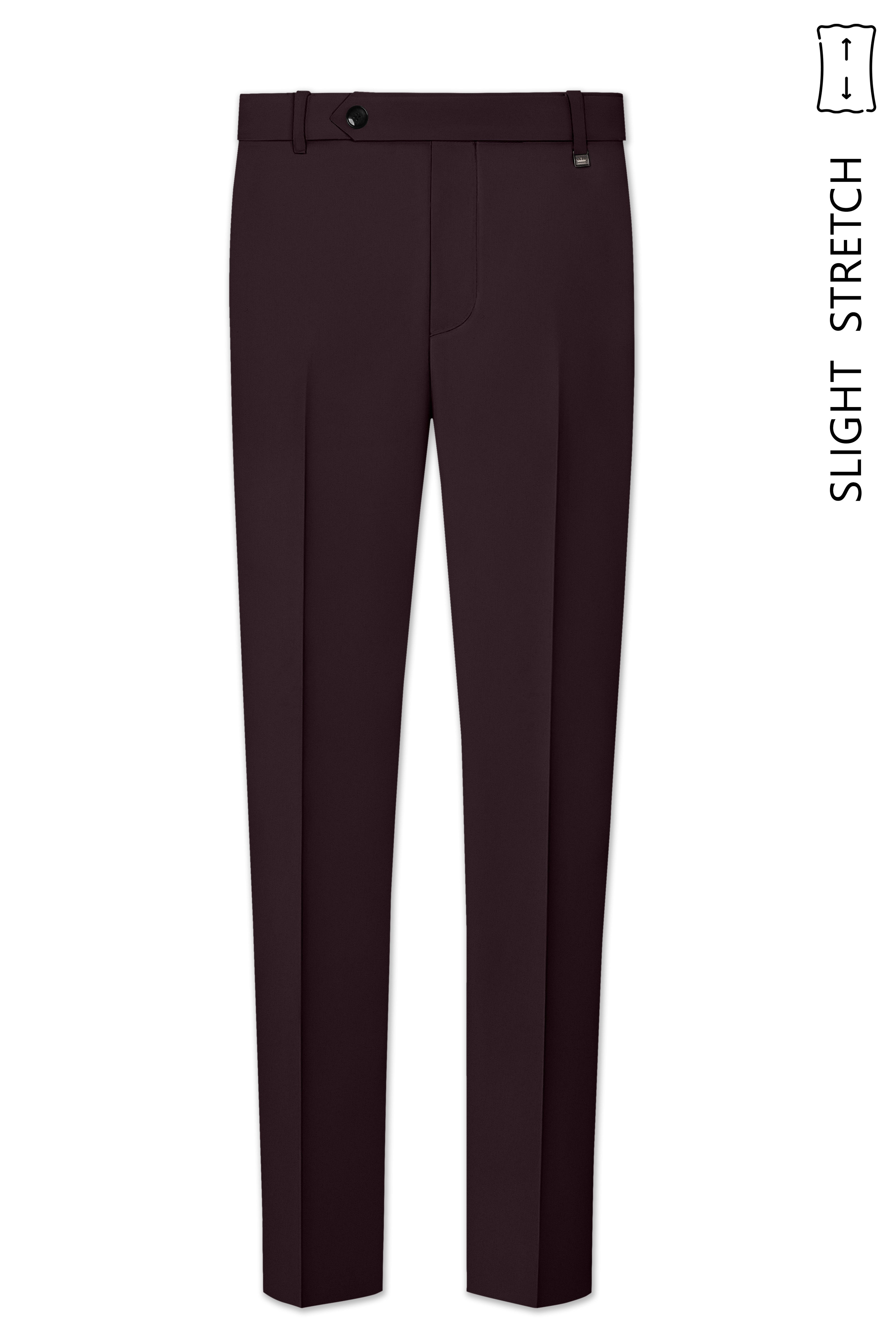 Imperial-Seal Brown Slight Stretch Subtle Sheen Poly-Viscose Waistband Pant