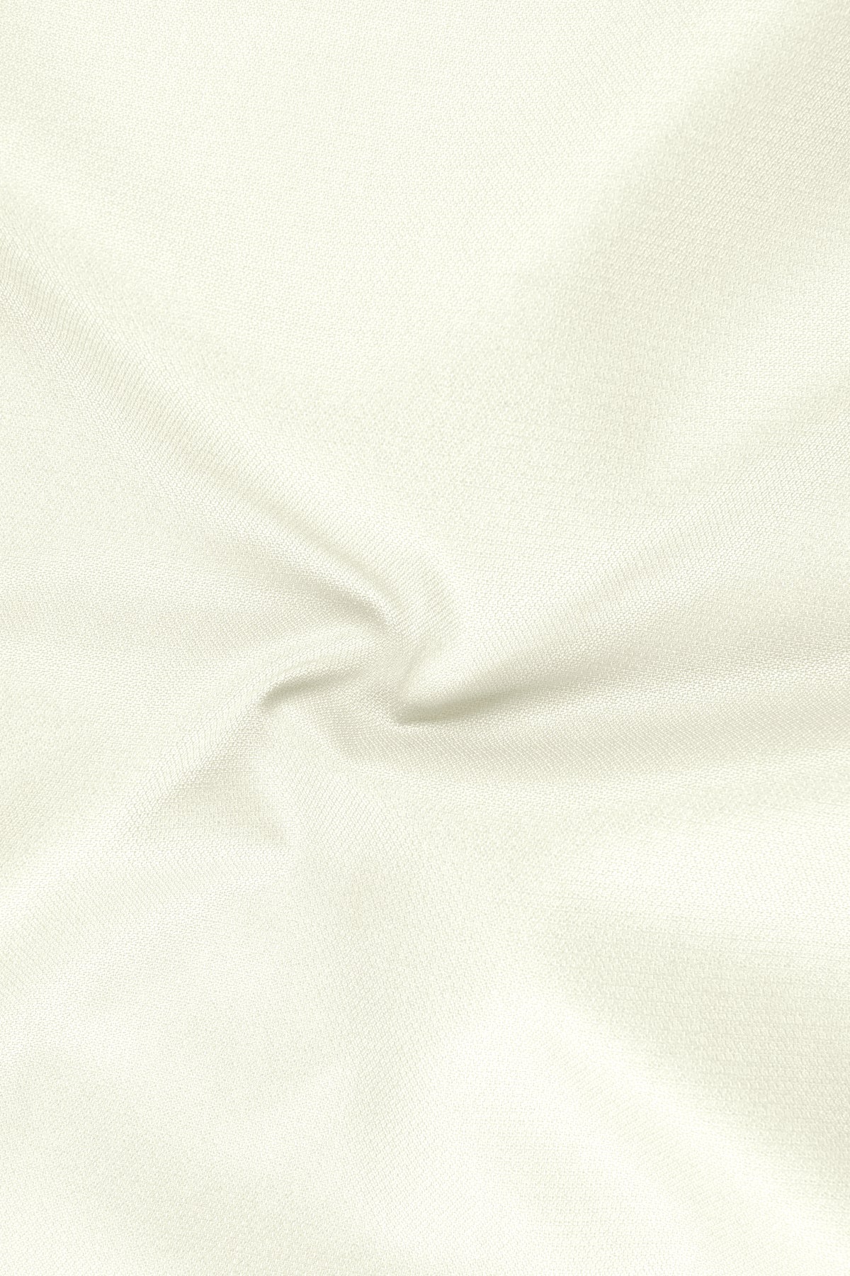 Ecru-Merino Off White Diamond Textured Wool Rich Slight Stretch Waistband Pant