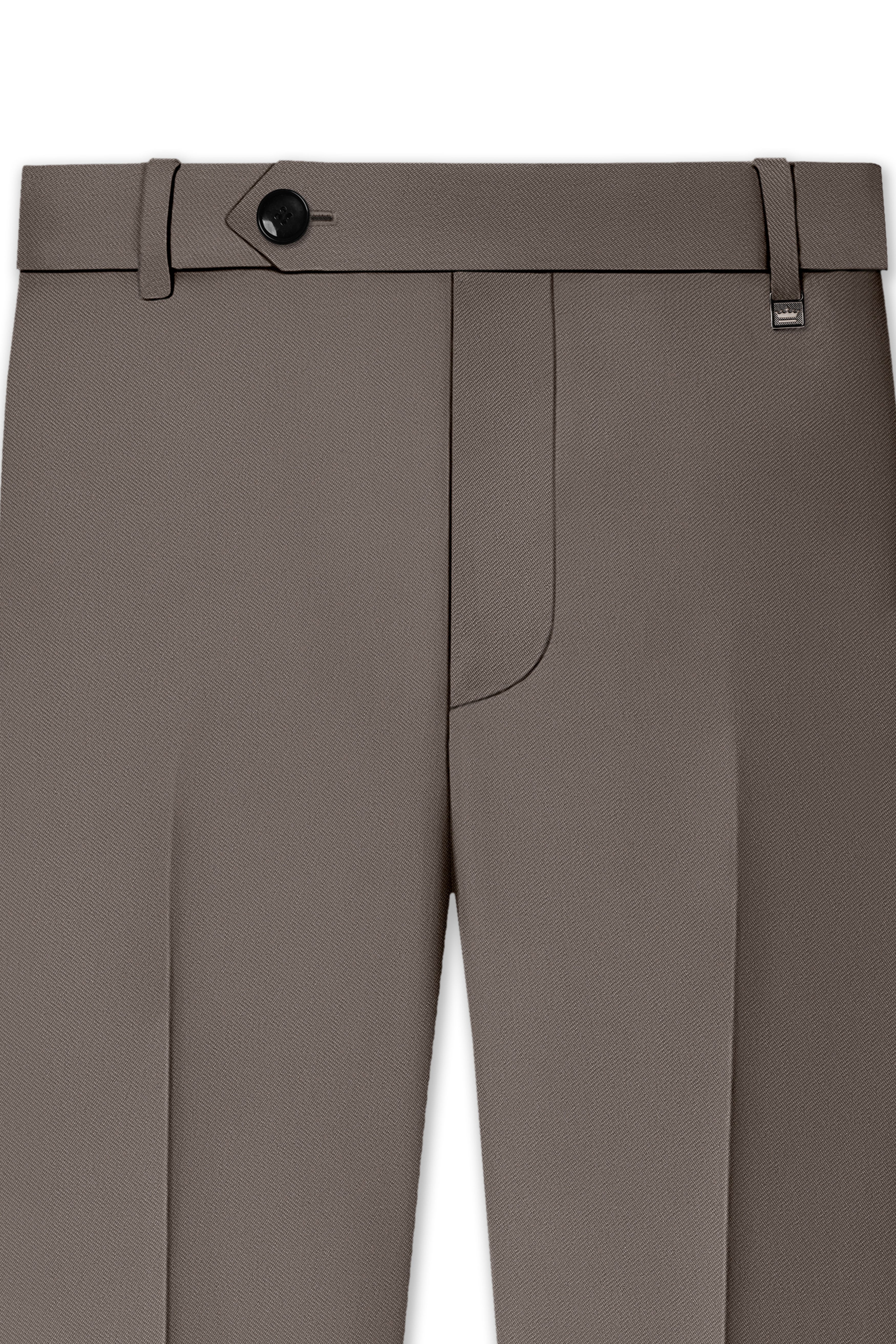 Monarch-Korean Flint Brown 4-Way Stretch Wrinkle-Free Wool Rich Stretchable Waistband Pant