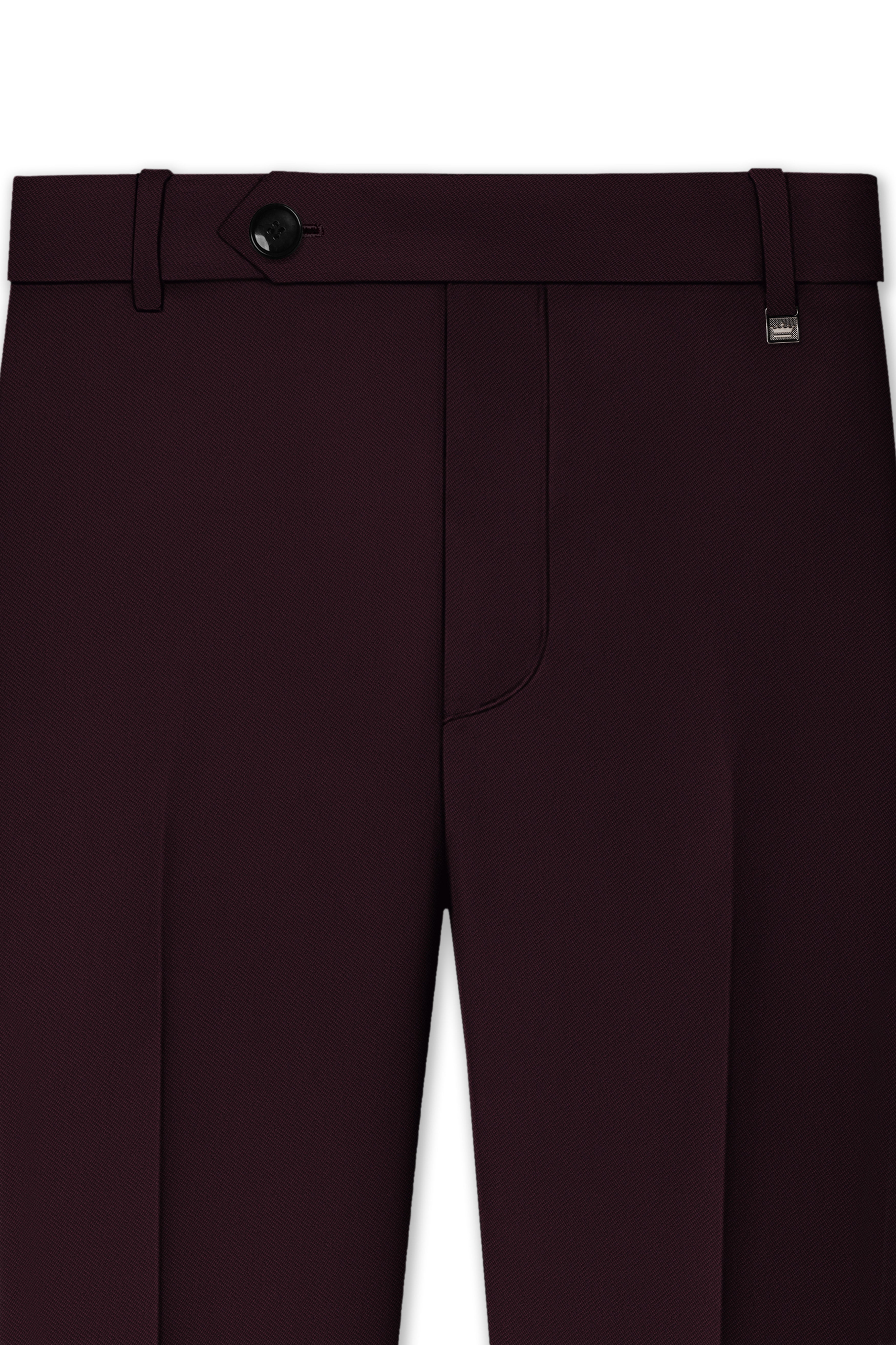 Imperio-korean Eclipse Purple 4-Way Stretch Wrinkle-Free Wool Rich Stretchable Waistband Pant