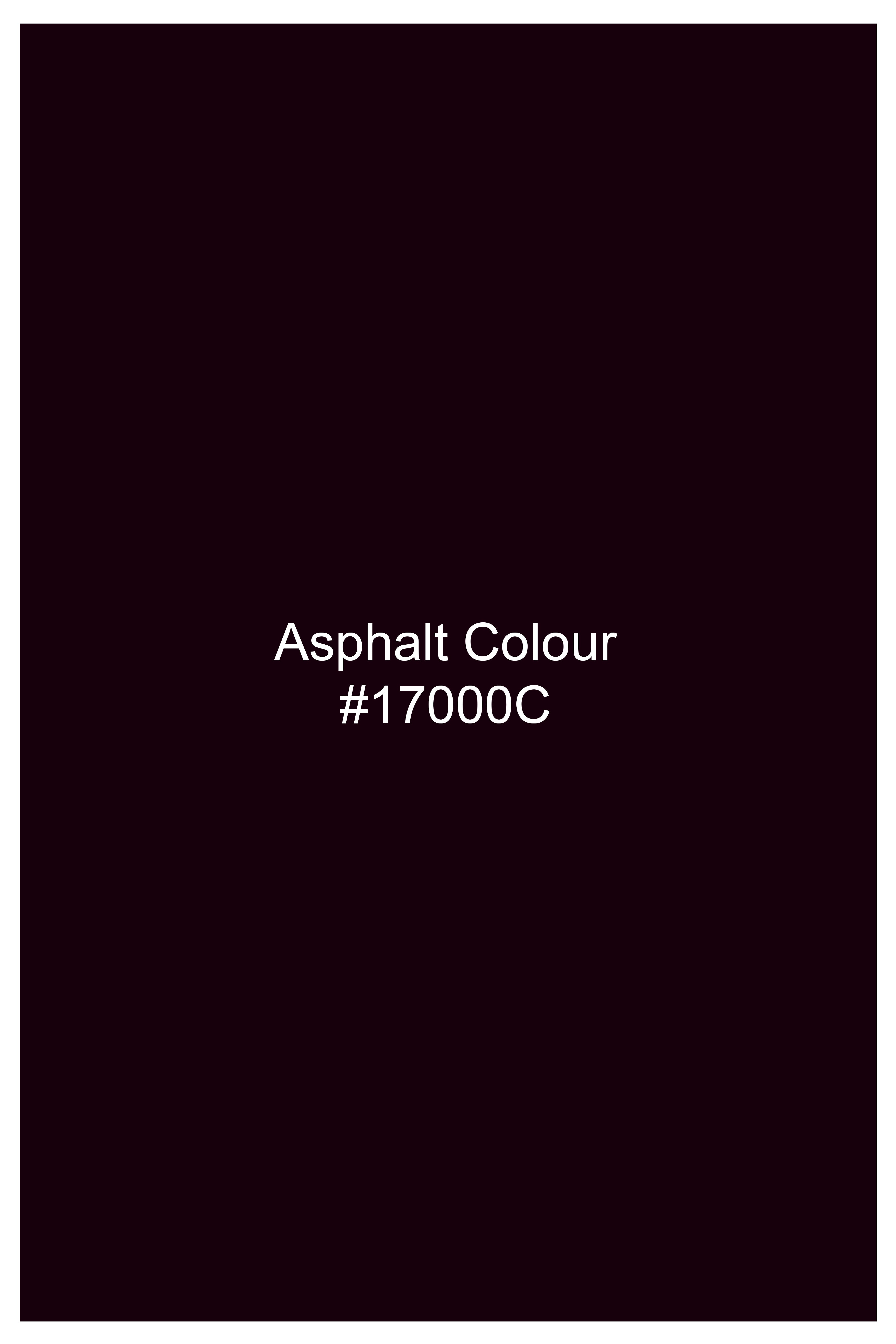 Regalis-Asphalt Purple Velvet Stretchable Waistband Pant