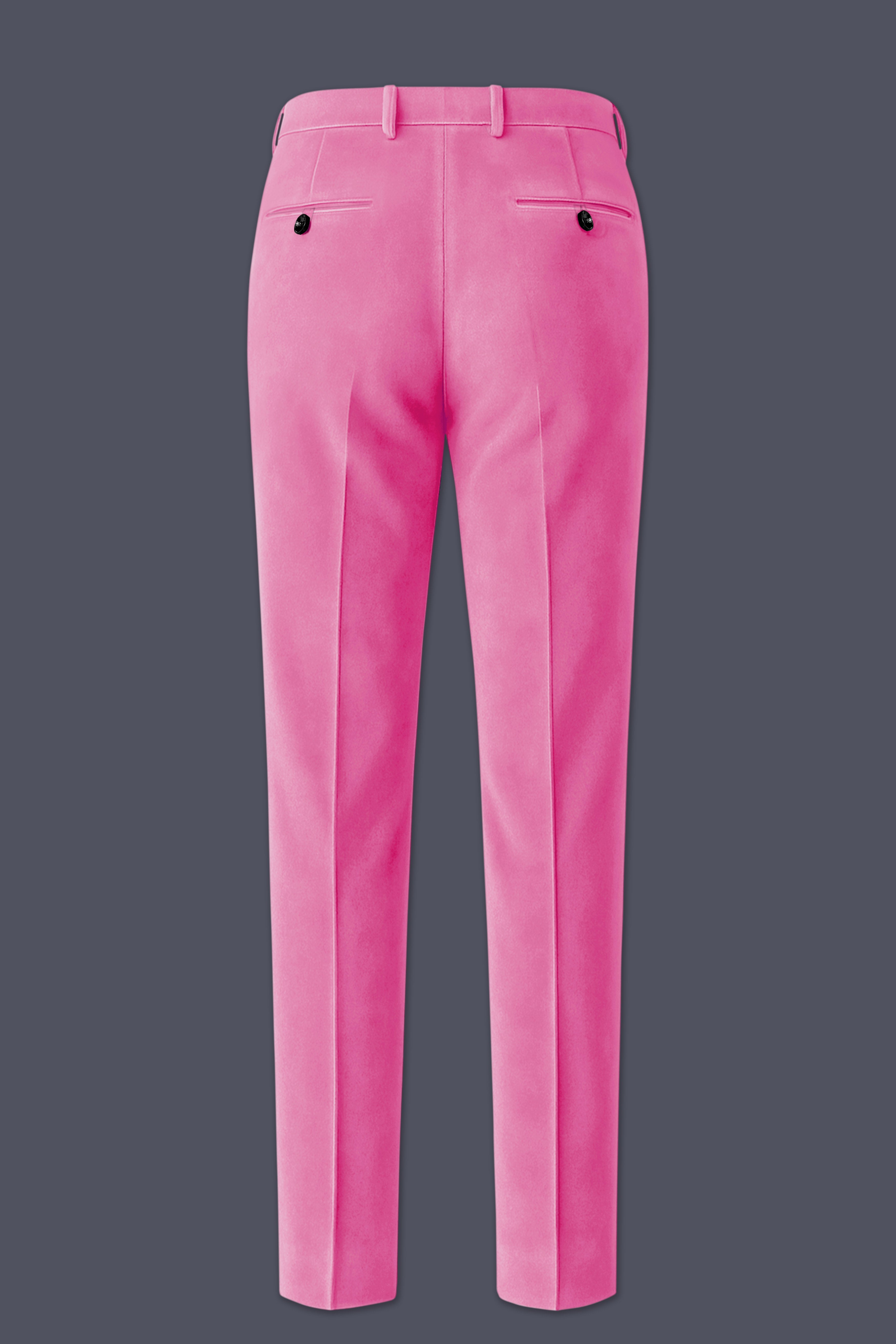 Veloura-Carissma Pink Velvet Stretchable Waistband Pant