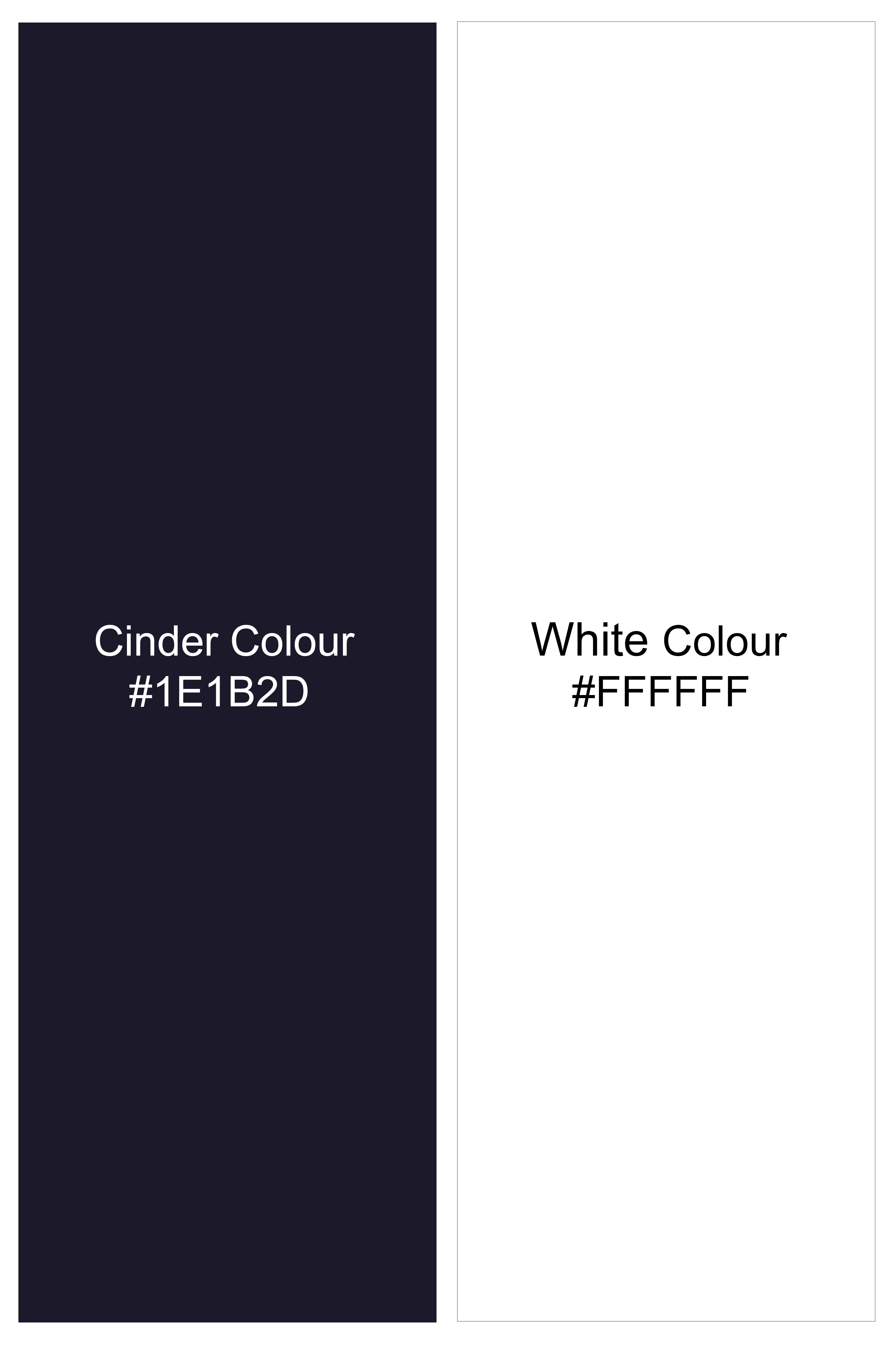 Aurelius-Cinder Blue Bright White Chalk Striped Wool Rich Slight Stretch Waistband Pant