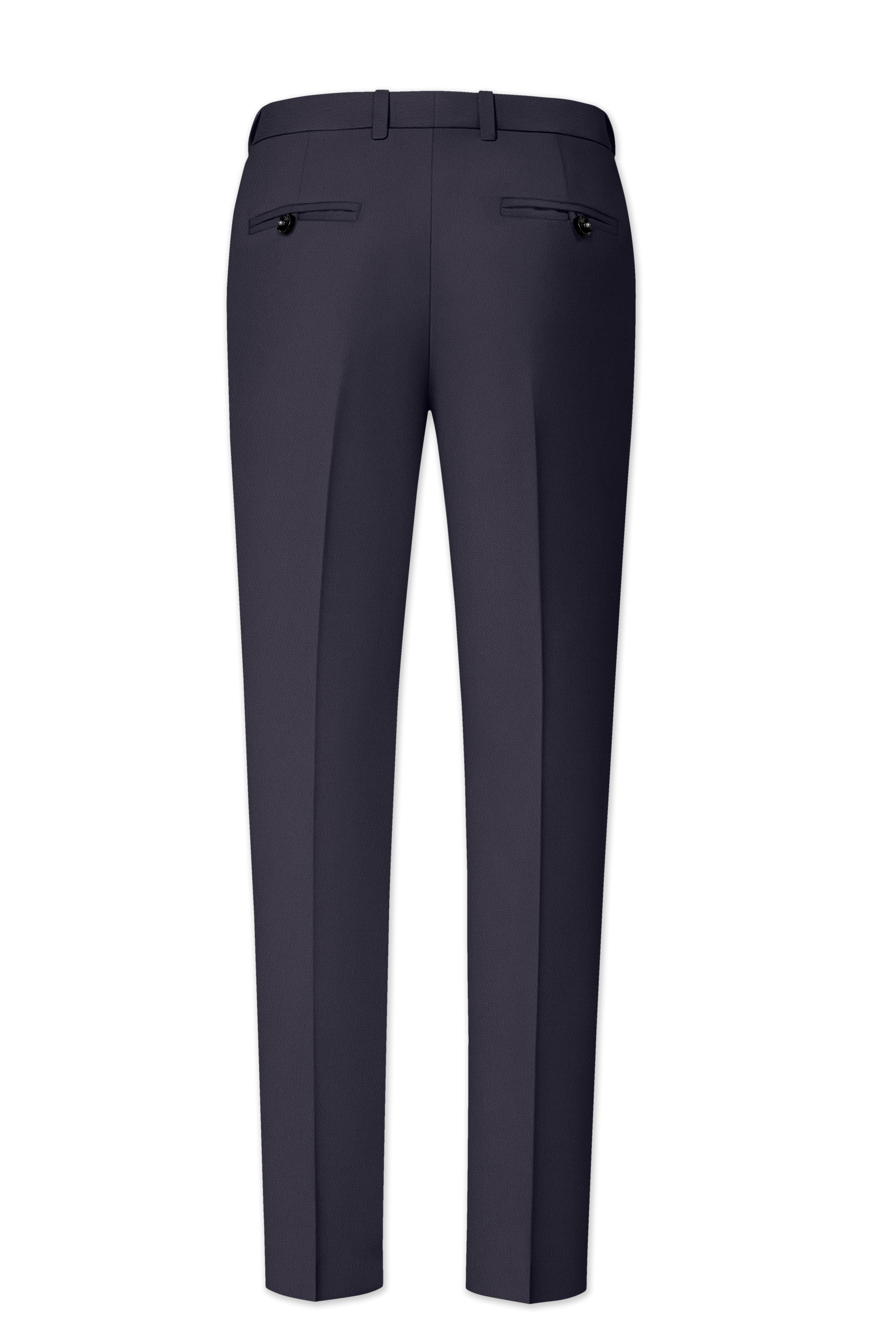 Aeris-Bastilie Gray 4-Way Stretch Wrinkle-Free Fluid Drape Fabric Stretchable Waistband Pant