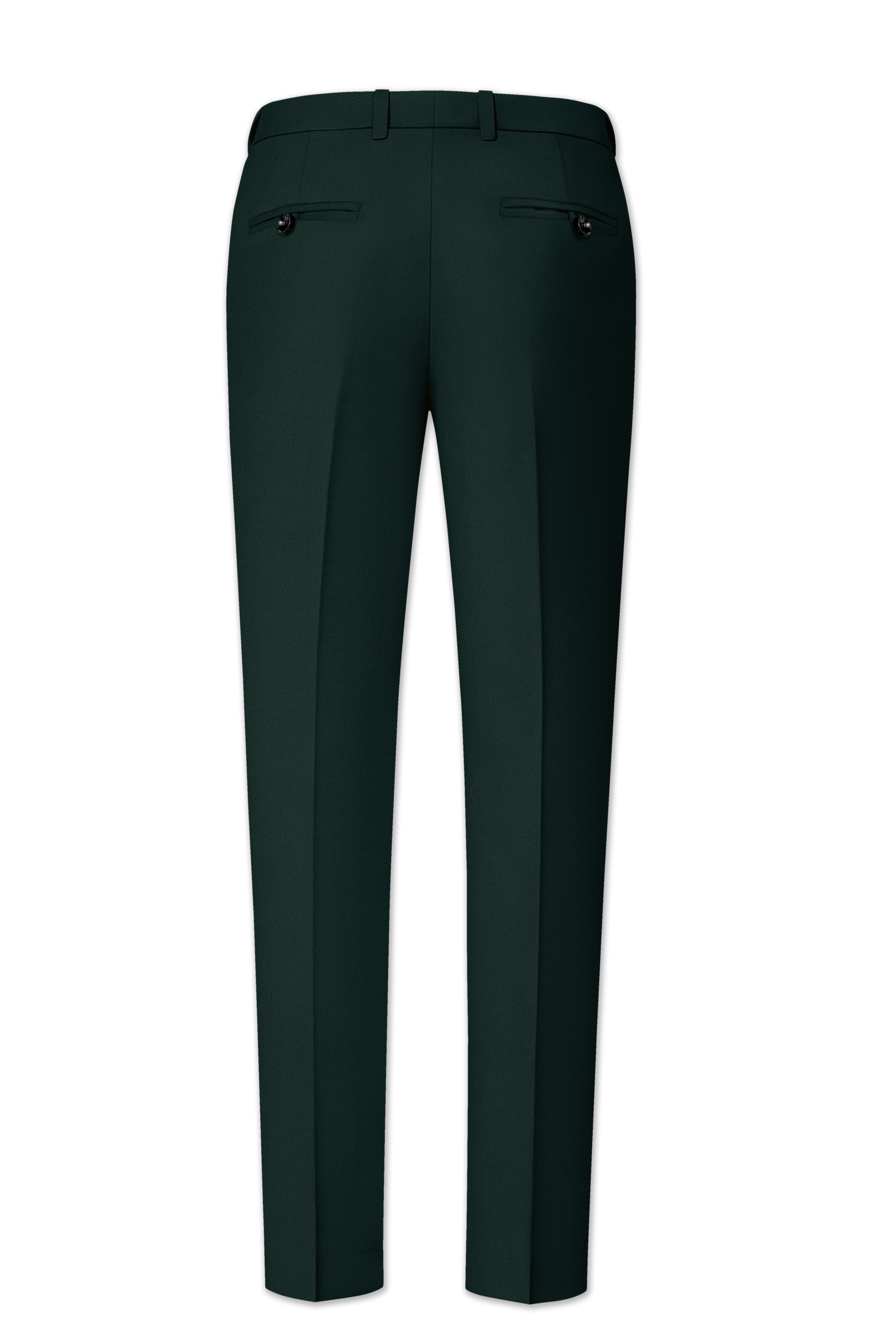 Verde-Aztec Green 4-Way Stretch Wrinkle-Free Fluid Drape Fabric Stretchable Waistband Pant