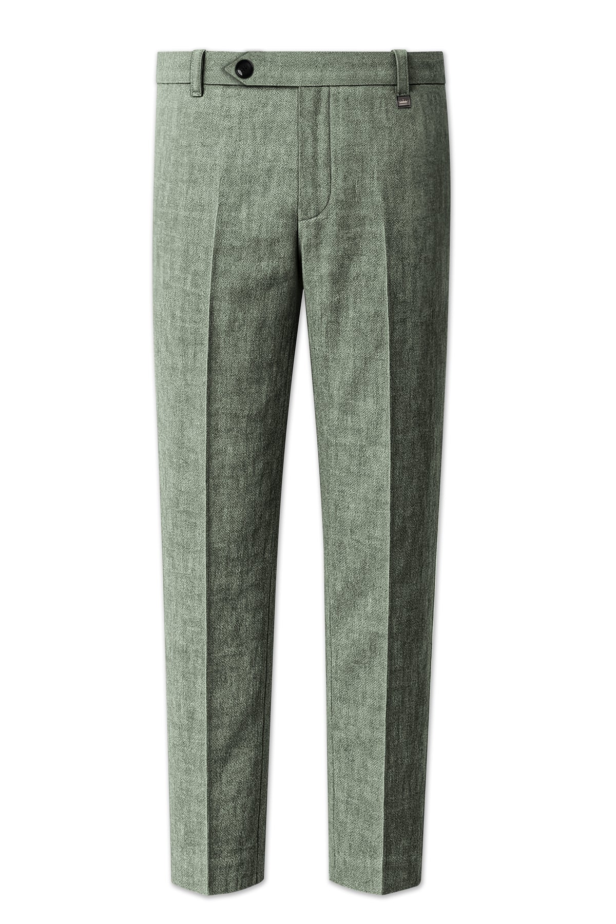Cypress-Sage Green Luxurious Linen Stretchable Waistband Pant