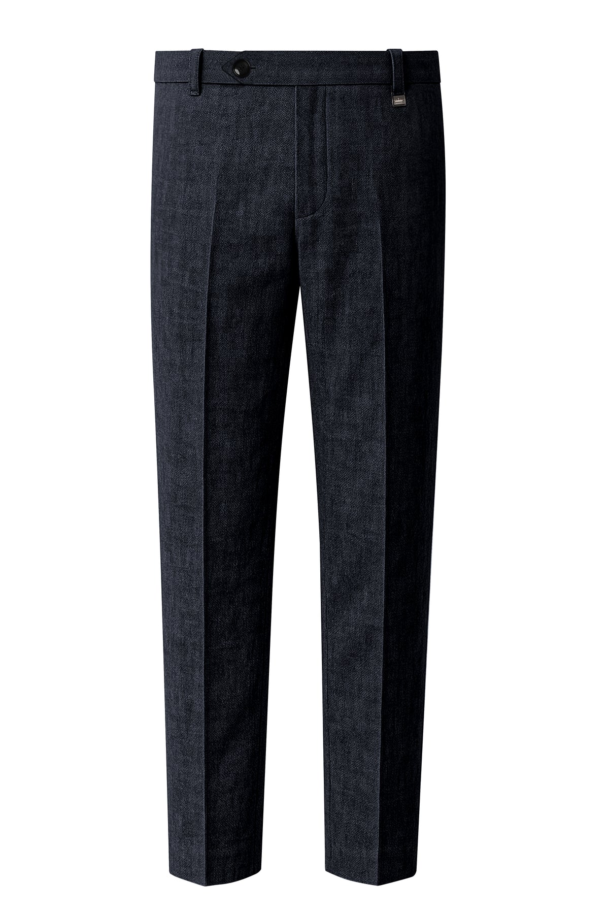 Graphite-Vulcan Gray Luxurious Linen Stretchable Waistband Pant