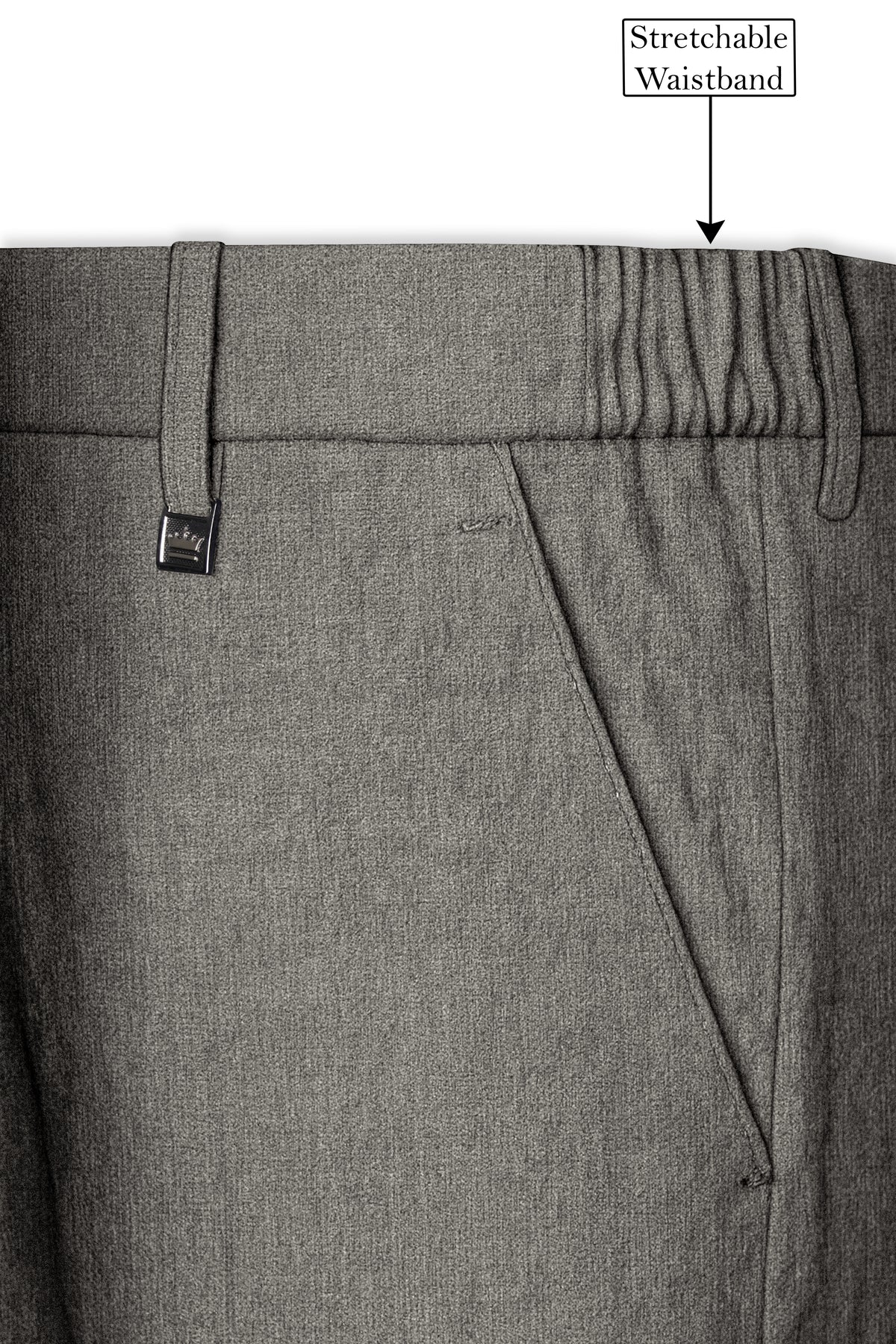 Viridian-Concord Green Luxurious Linen Stretchable Waistband Pant