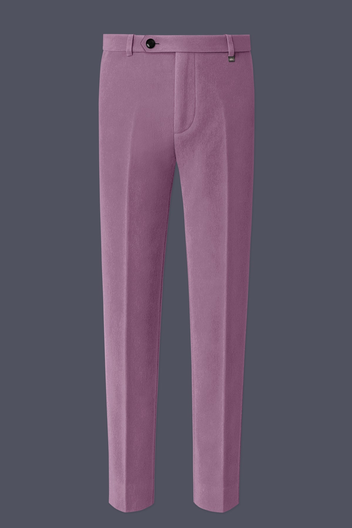 Veloura-Strikemaster Pink Velvet Stretchable Waistband Pant