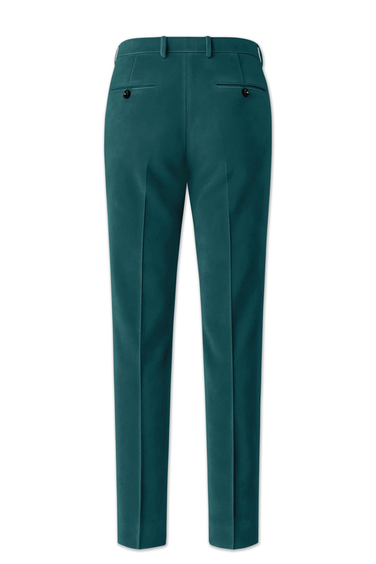 Verdant-Teal Green Velvet Stretchable Waistband Pant