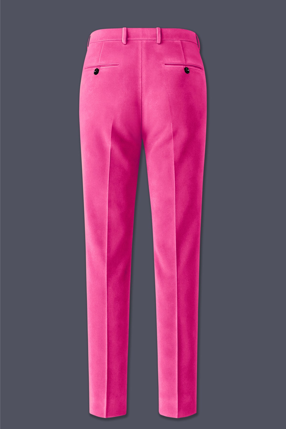 Roselle-Cerise Pink Velvet Stretchable Waistband Pant