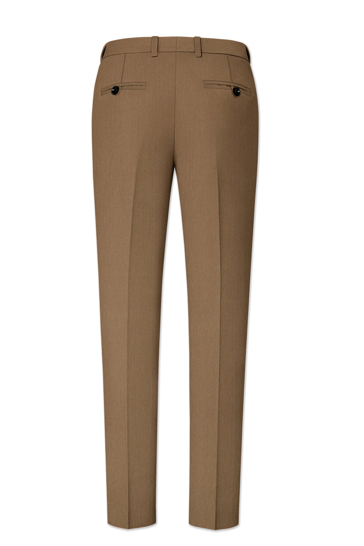 Weston-Millbrook Brown Diamond Textured Wool Rich Slight Stretch Waistband Pant