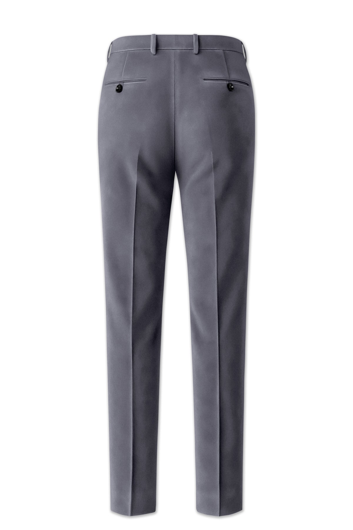 Velluto-Tuna Gray Velvet Stretchable Waistband Pant
