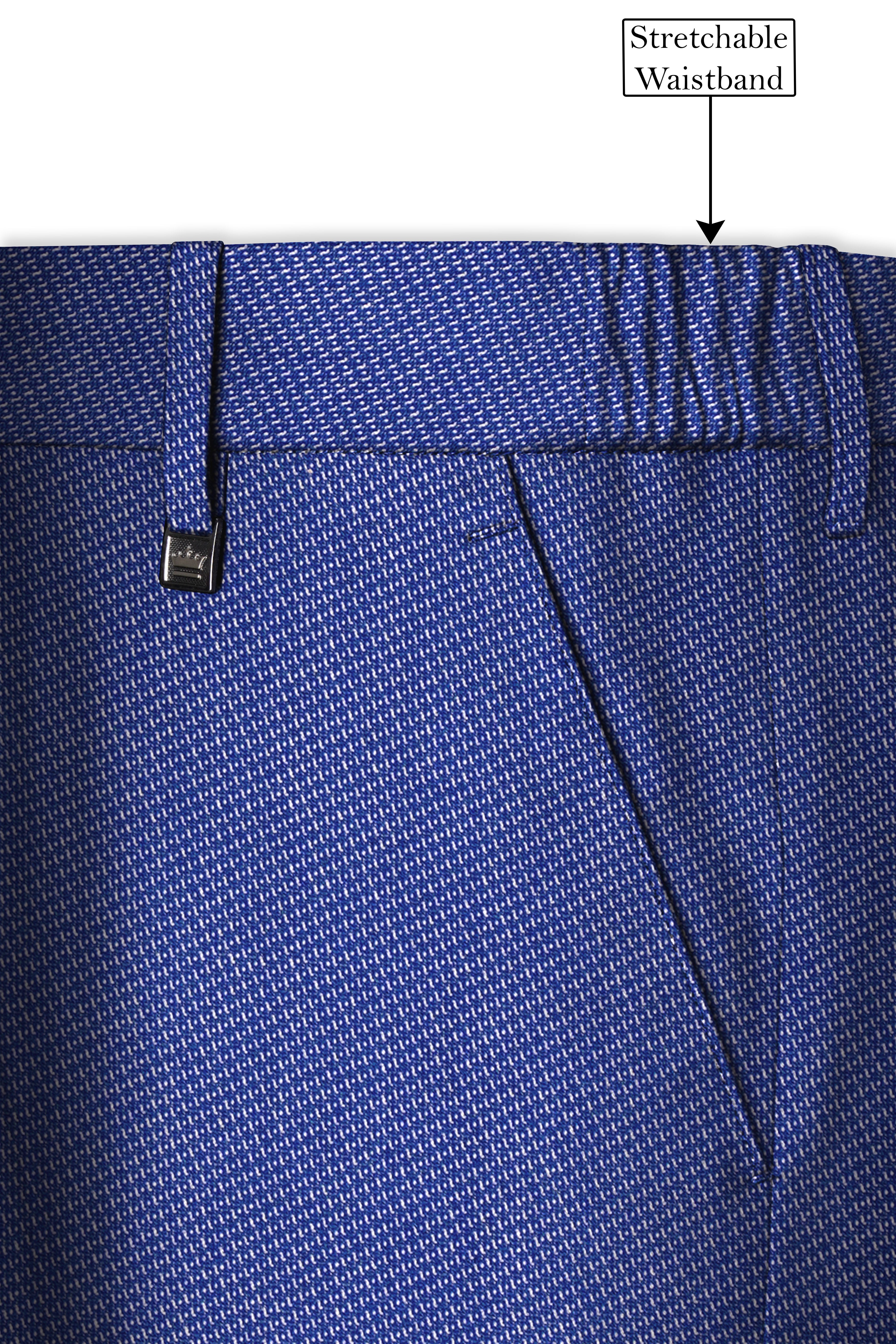 Sky Blue Micro Textured Ultra soft Formal Pant