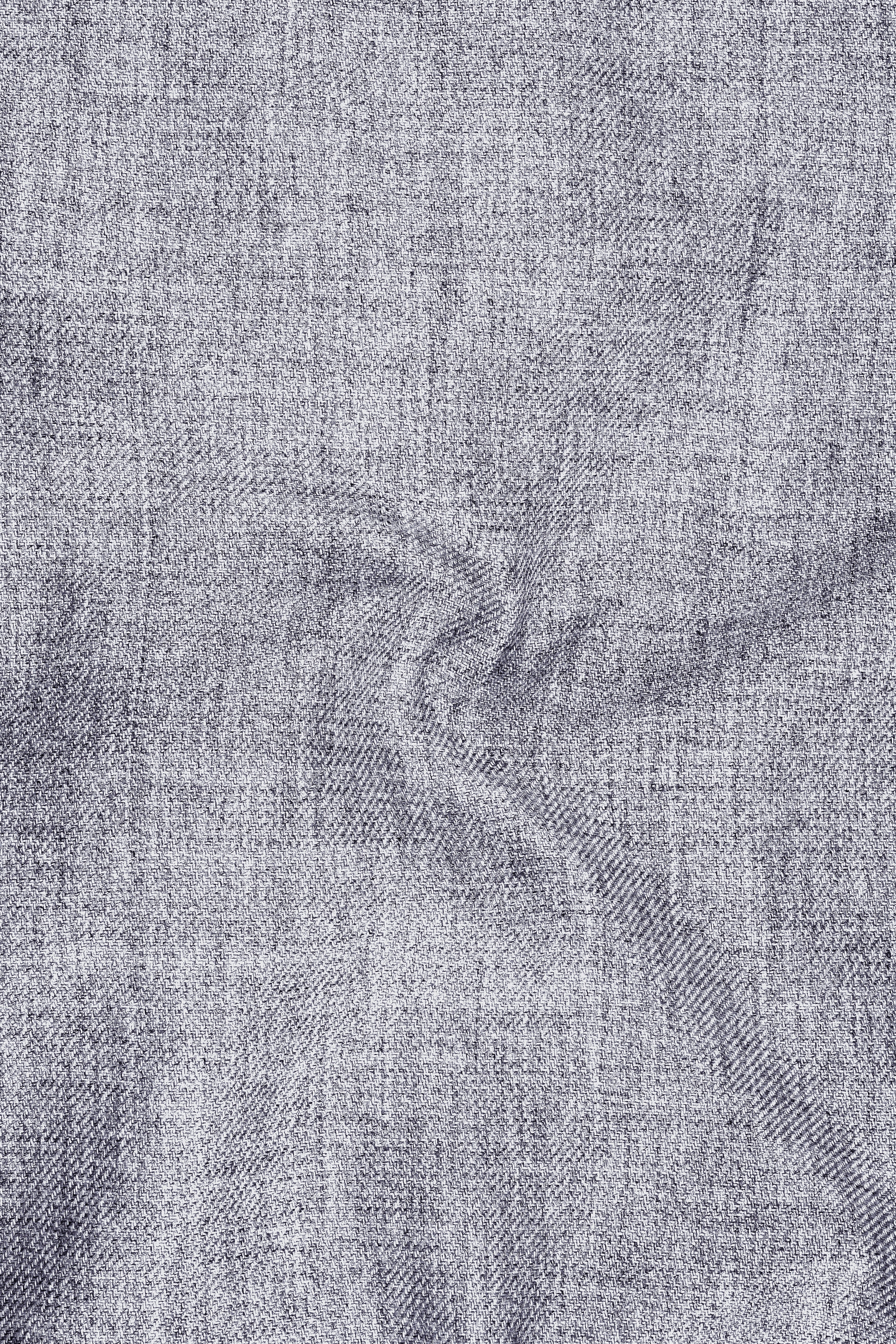 Alpine-Mountain Mist Gray Textured Tweed Single Breasted Trench Coat