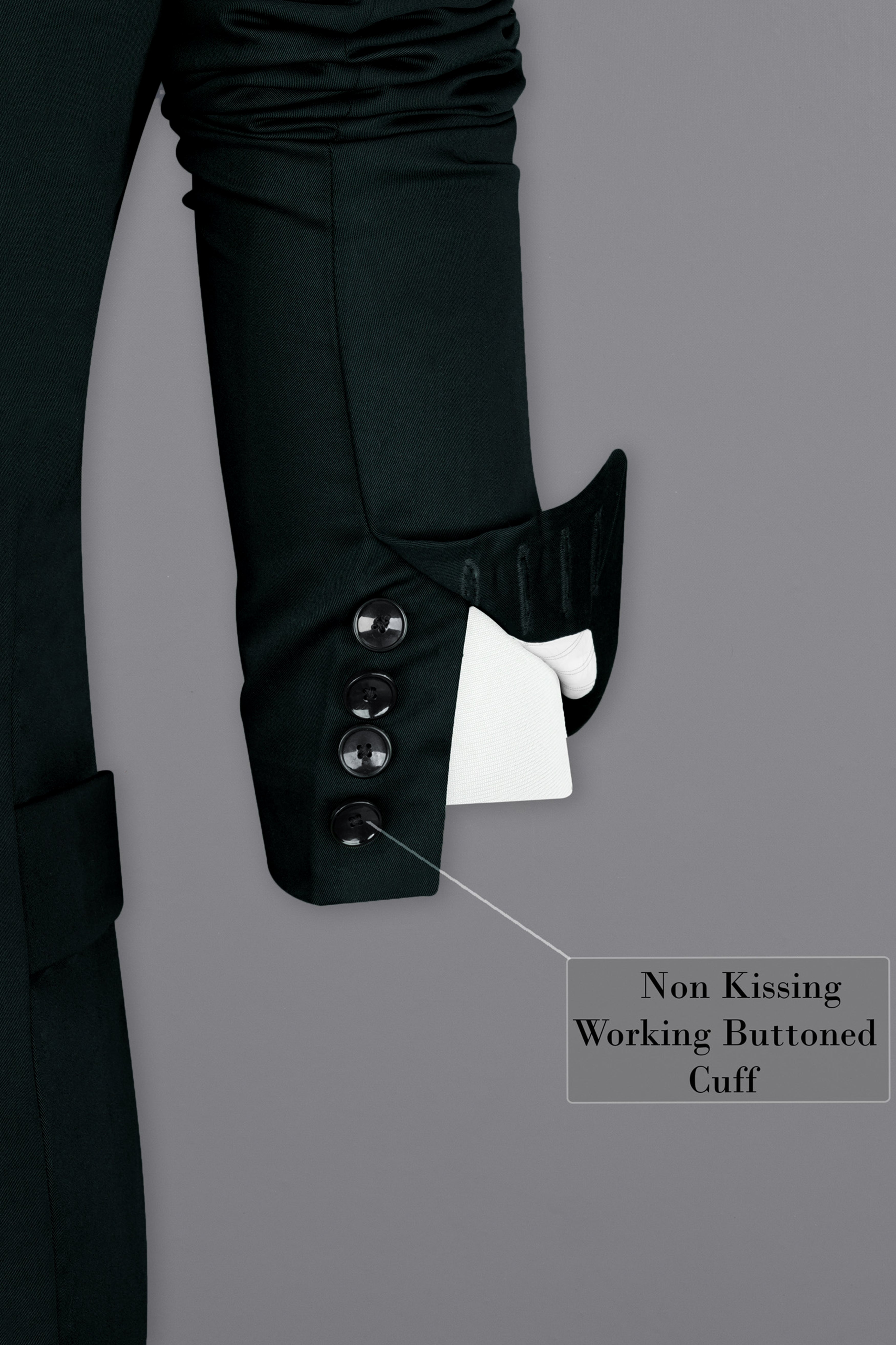 Juniper Green Subtle Sheen Double Breasted Trench Coat with Pant