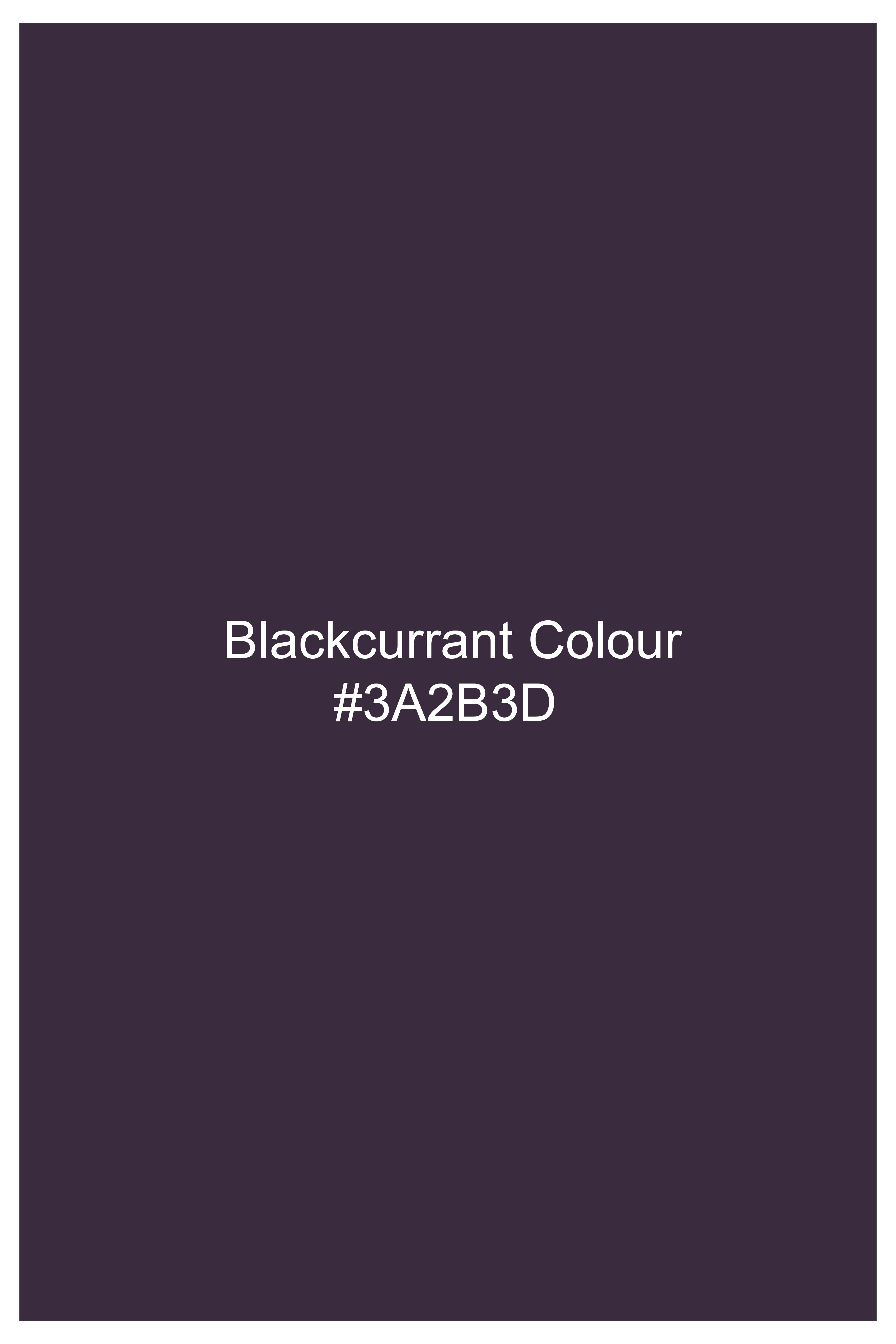 Blackcurrant Textured Wool Rich Overcoat With Pant