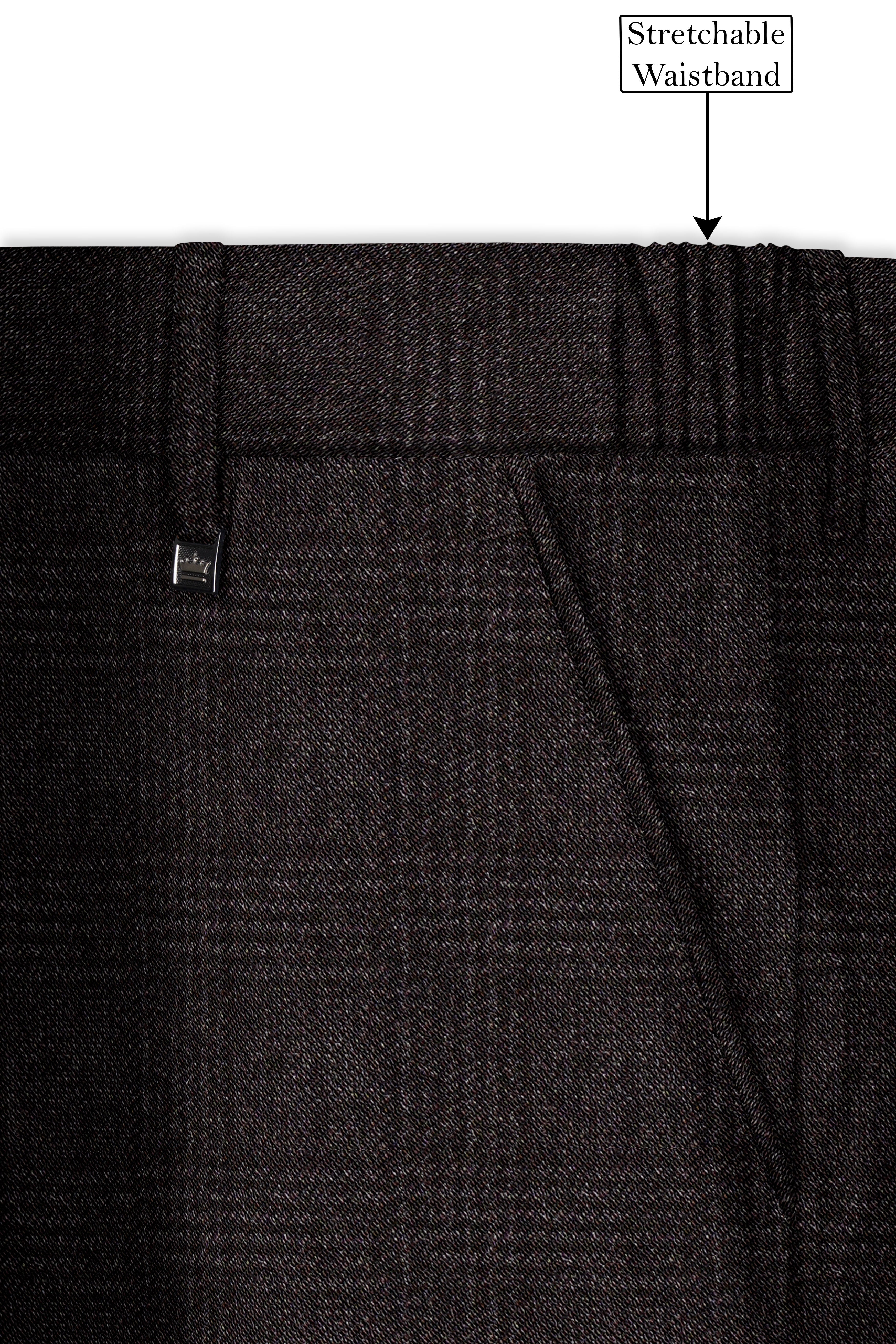 Cafario-Piano Brown Plaid Tweed Single Breasted Trench Coat With Pant