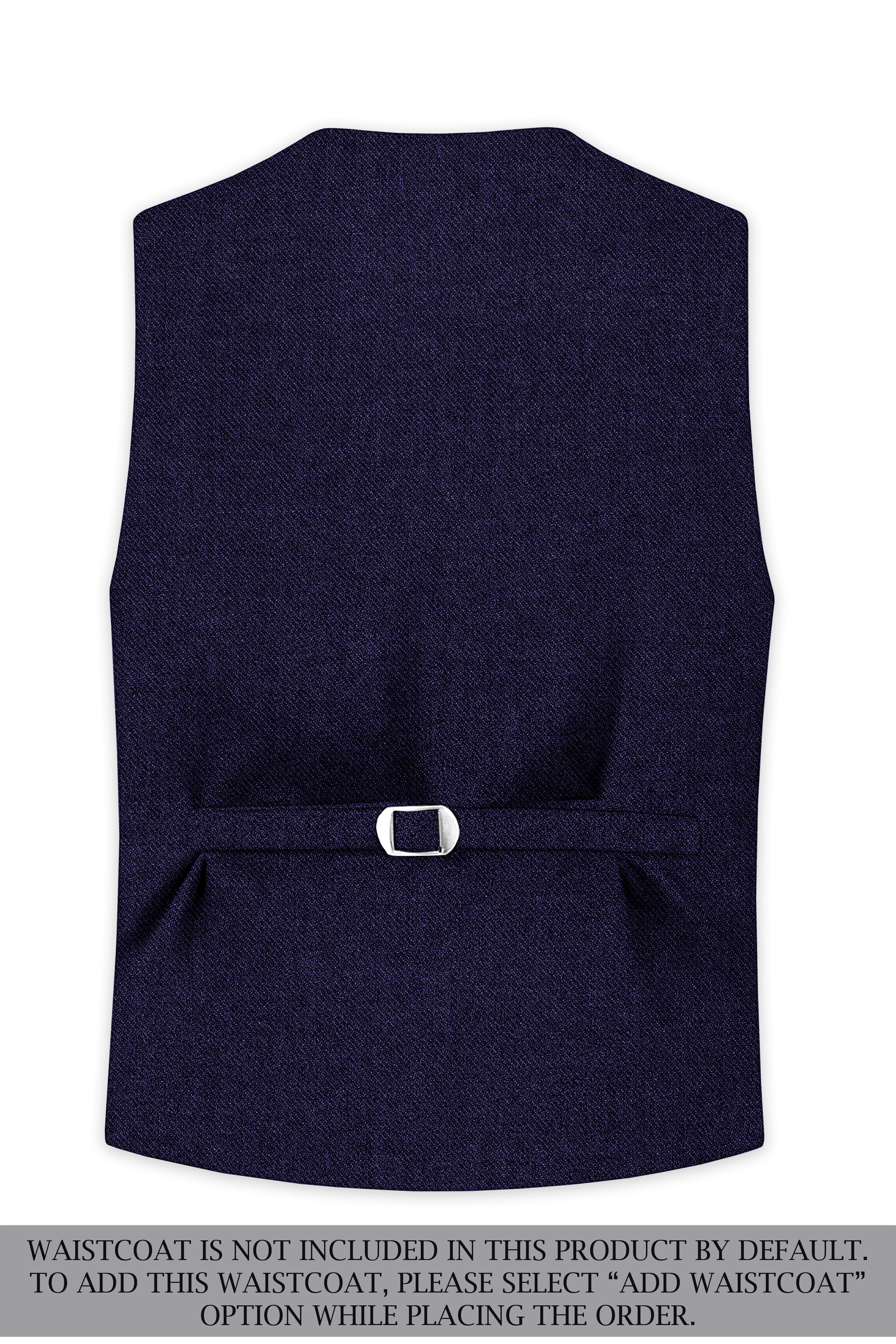 Bluvoro-Mirage Blue Textured Tweed Single Breasted Overcoat With Pant