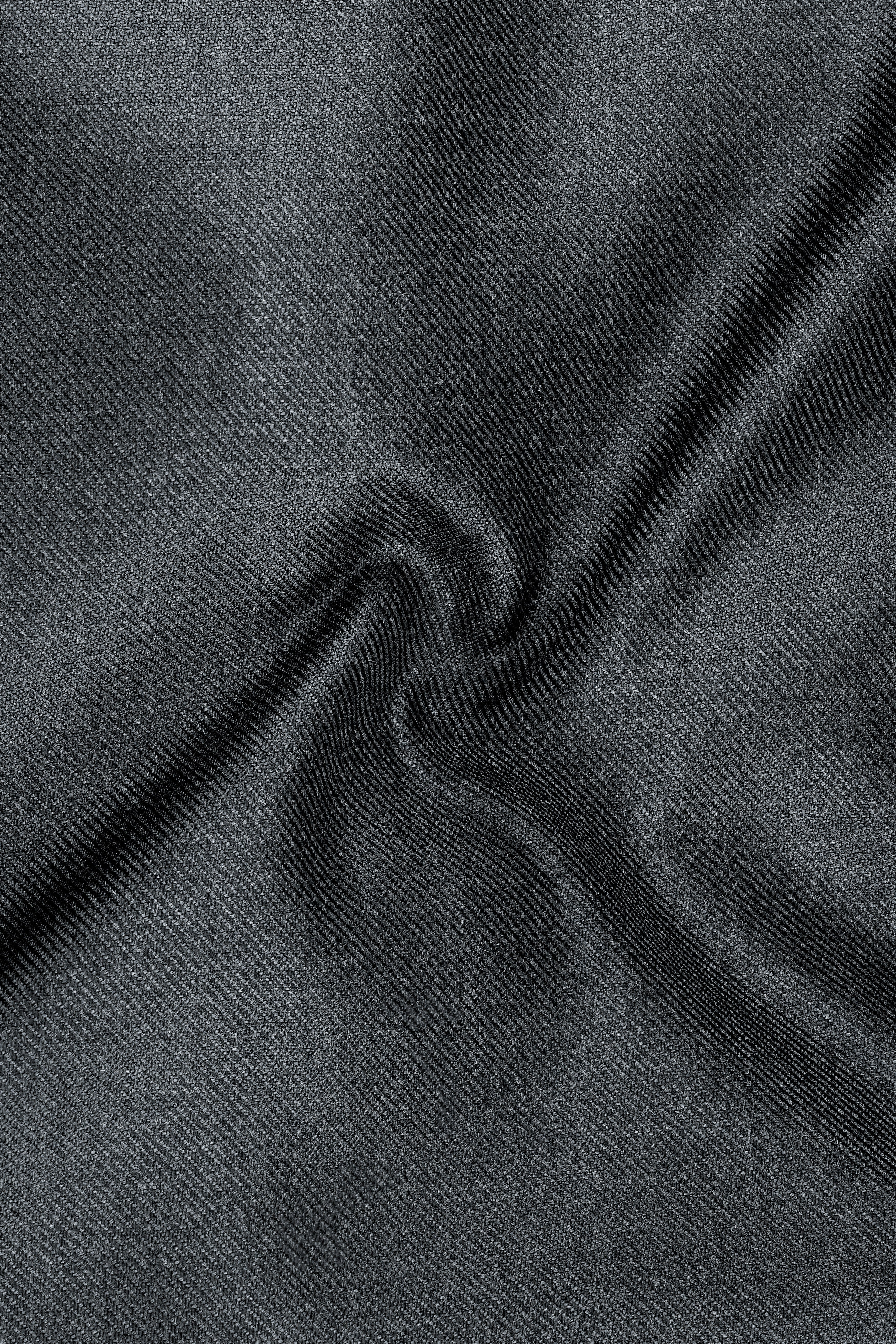 Gravano-Ship Gray Textured Tweed Single Breasted Overcoat With Pant