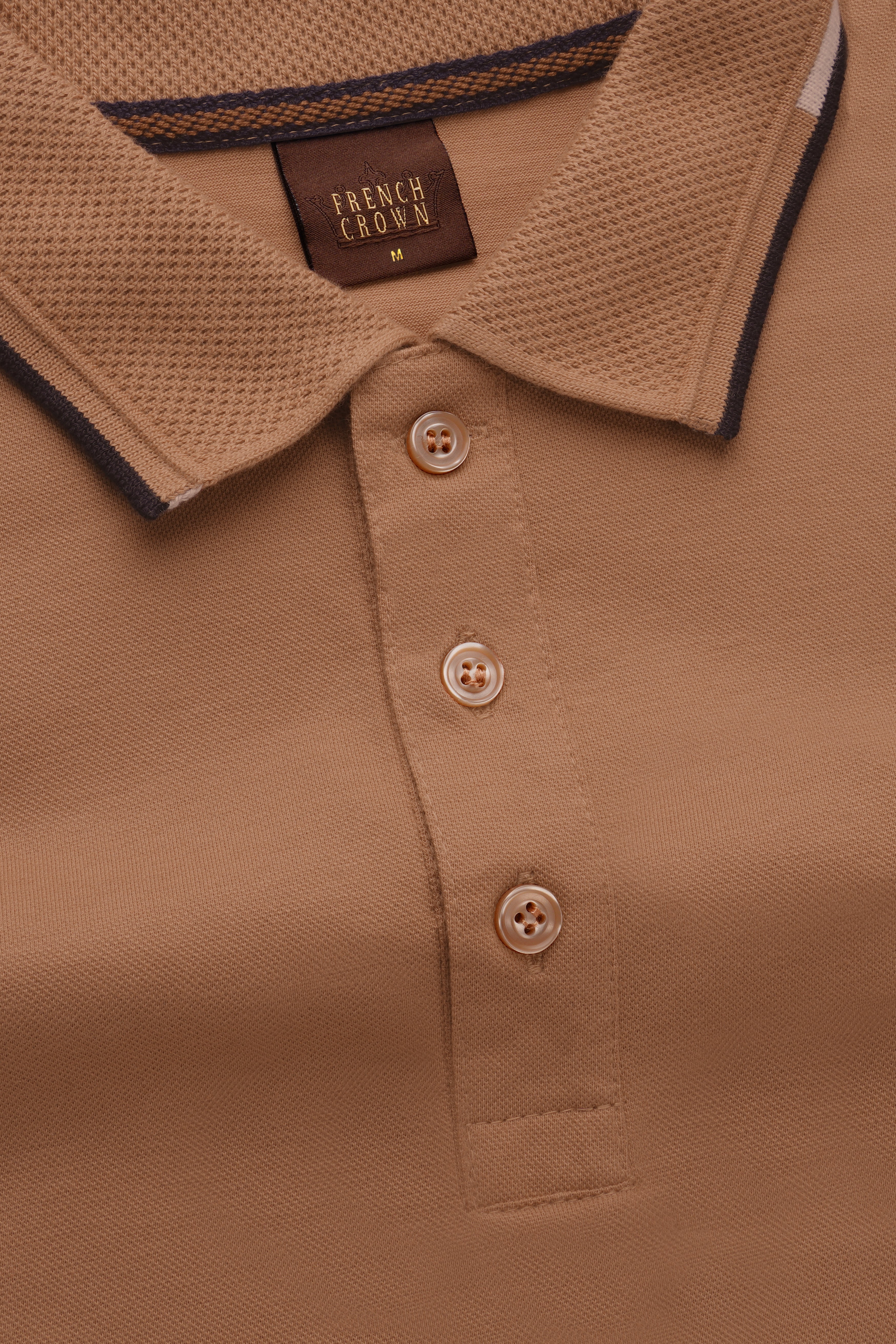 Spicy Mix Brown Solid Premium Cotton Pique Polo