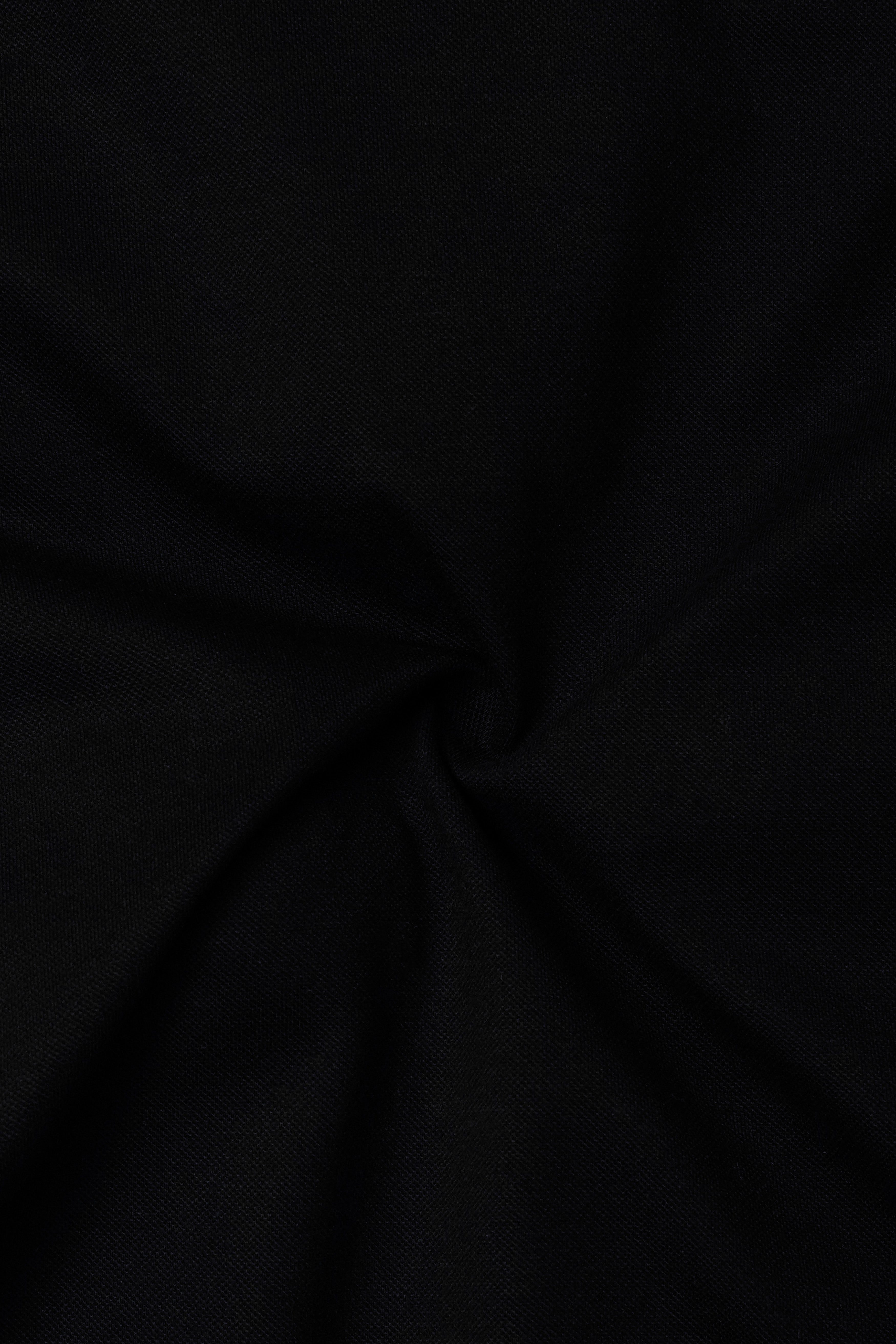 Jade Black Solid Premium Cotton Pique Polo