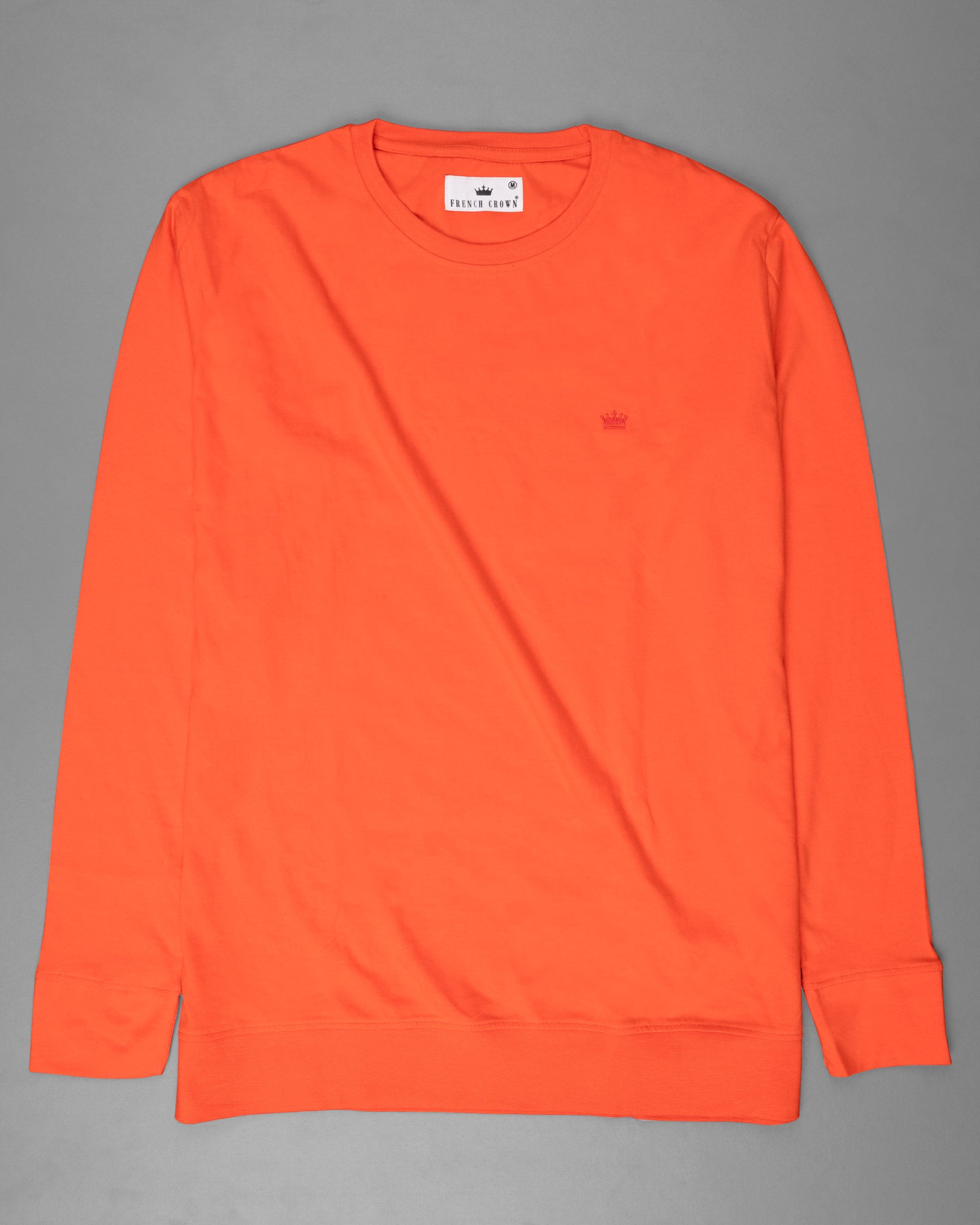 Orange Full Sleeve Premium Cotton Jersey Sweatshirt