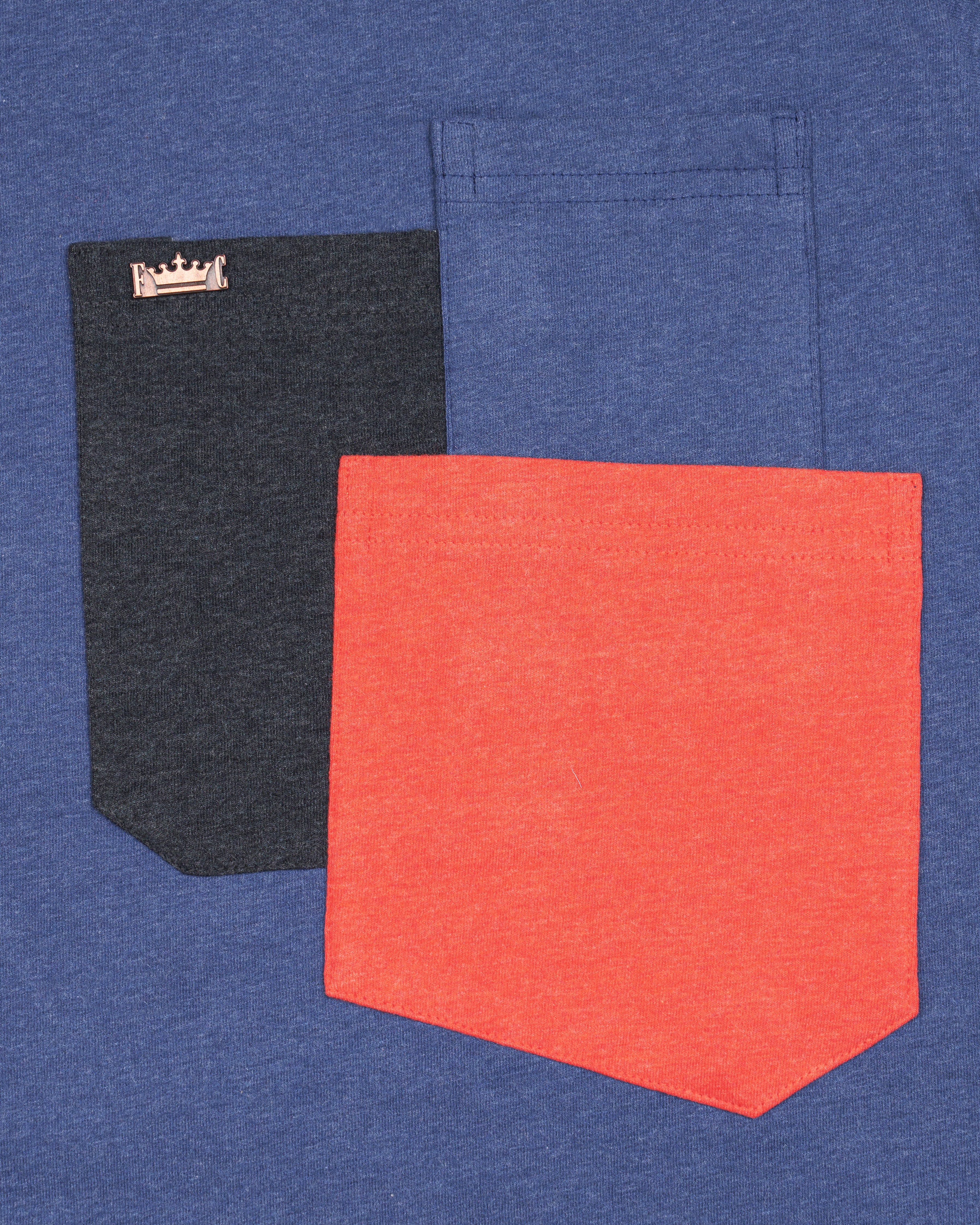 Twilight Blue With Patch Pocket Organic Cotton T-shirt TS831-S, TS831-M, TS831-L, TS831-XL, TS831-XXL