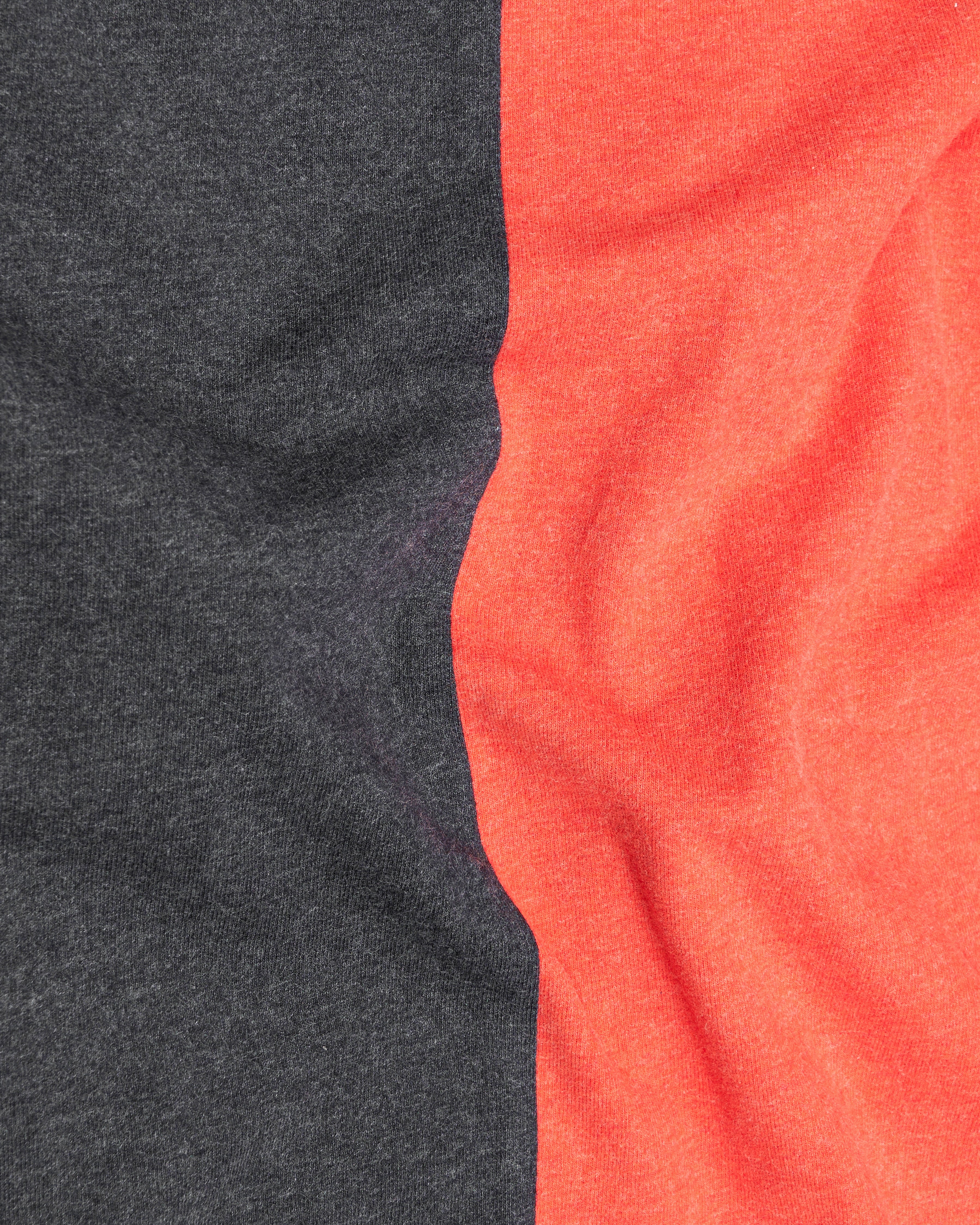 Wenge Gray and Persimmon Red Organic Cotton T-shirt TS832-S, TS832-M, TS832-L, TS832-XL, TS832-XXL