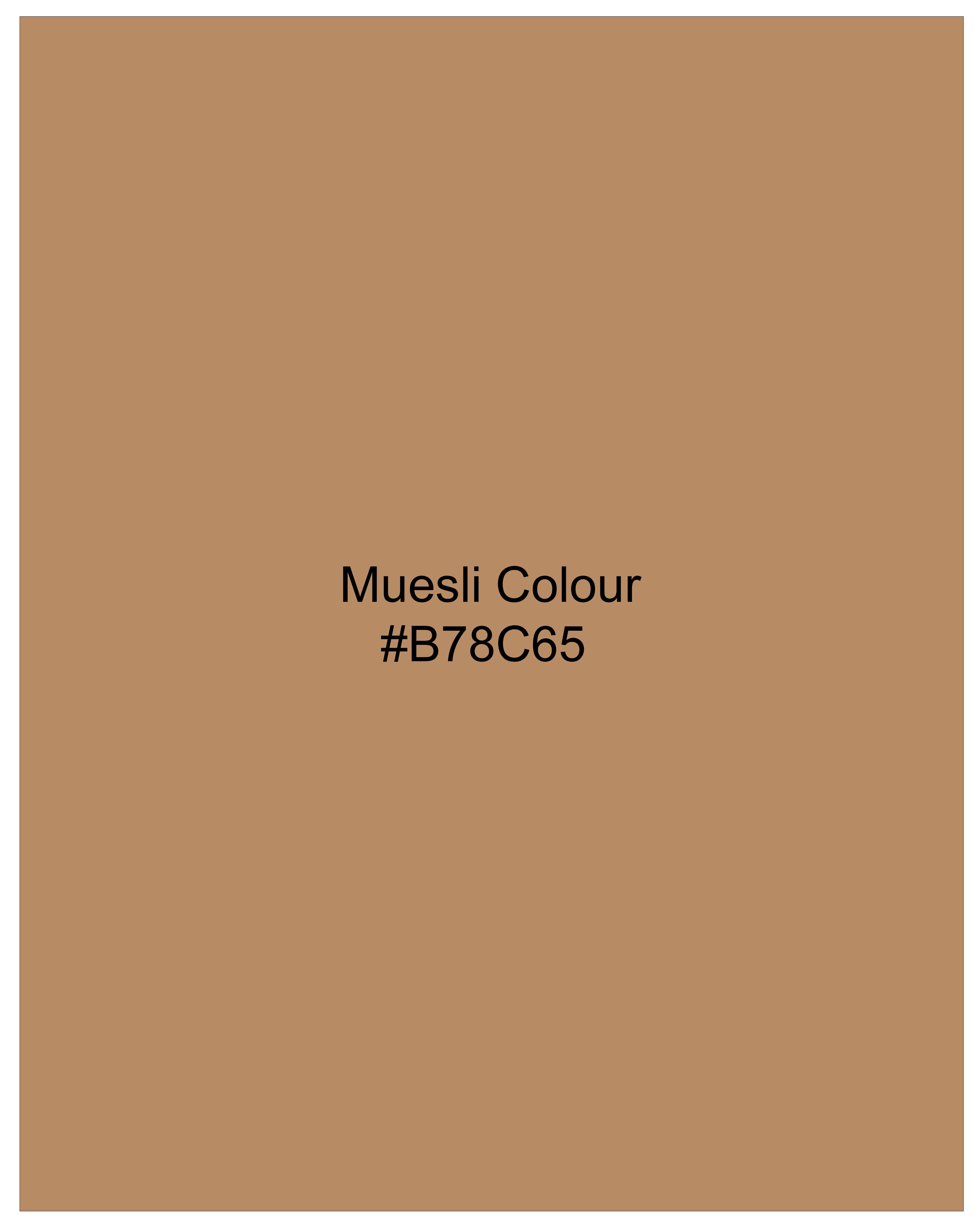 Muesli Brown Organic Cotton Mercerised Pique Polo