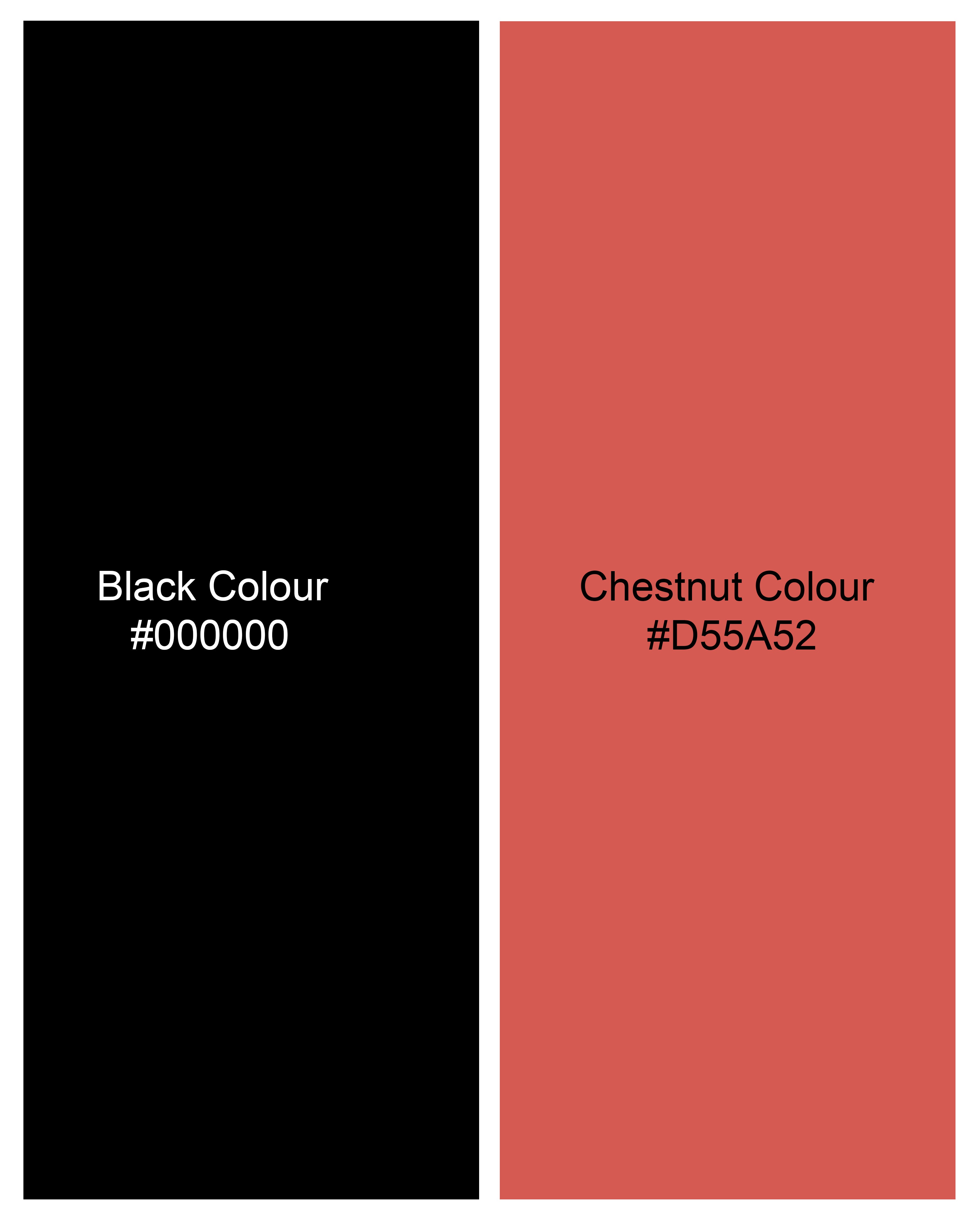 Jade Black and Chestnut Red Premium Cotton T-Shirt TS849-S, TS849-M, TS849-L, TS849-XL, TS849-XXL