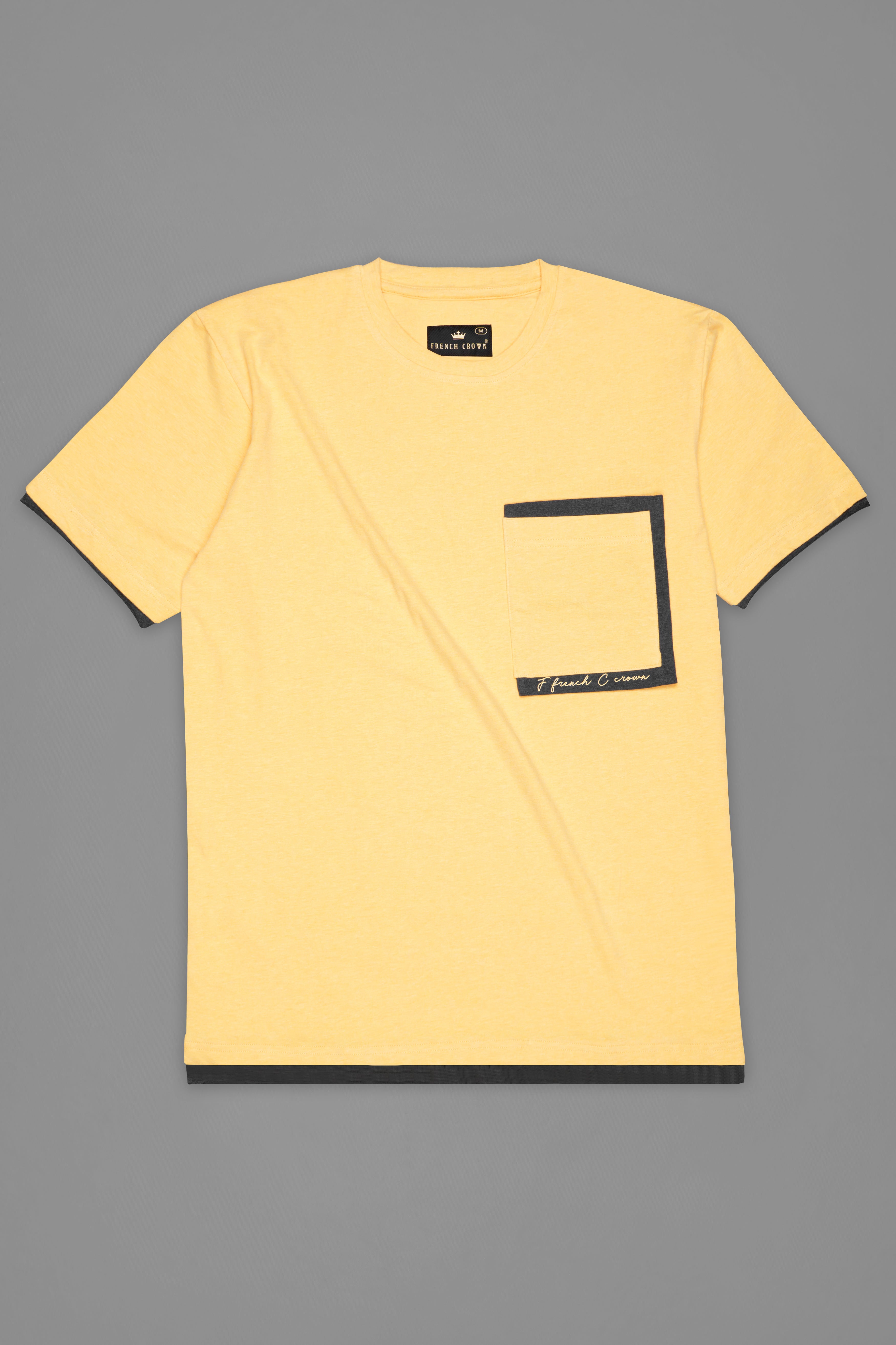 Marzipan Yellow Premium Cotton Jersey T-shirt TS901-S, TS901-M, TS901-L, TS901-XL, TS901-XXL