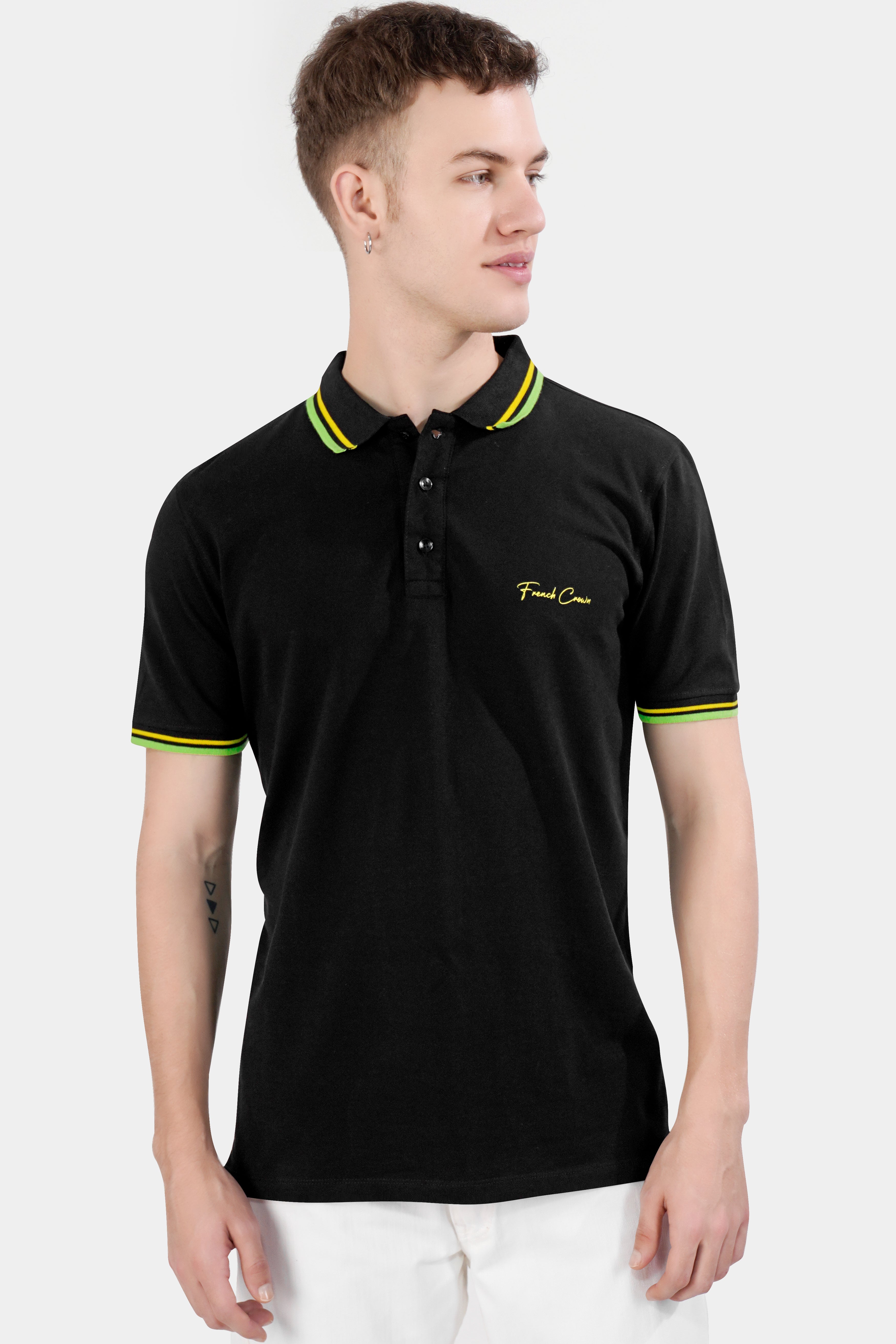 Jade Black Premium Cotton Pique Polo TS939-S, TS939-M, TS939-L, TS939-XL, TS939-XXL