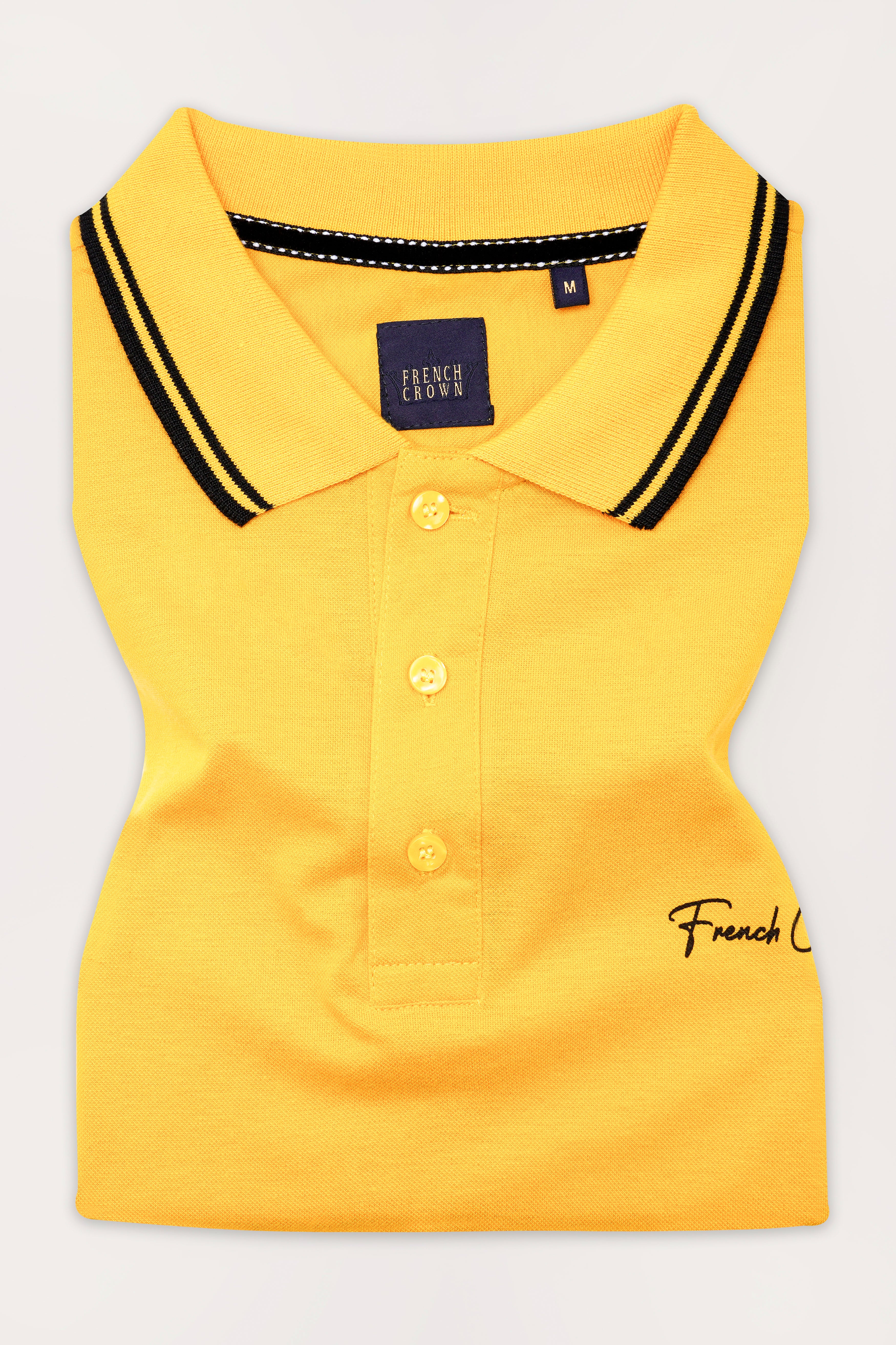 Sunglow Orange Premium Cotton Pique Polo TS941-S, TS941-M, TS941-L, TS941-XL, TS941-XXL