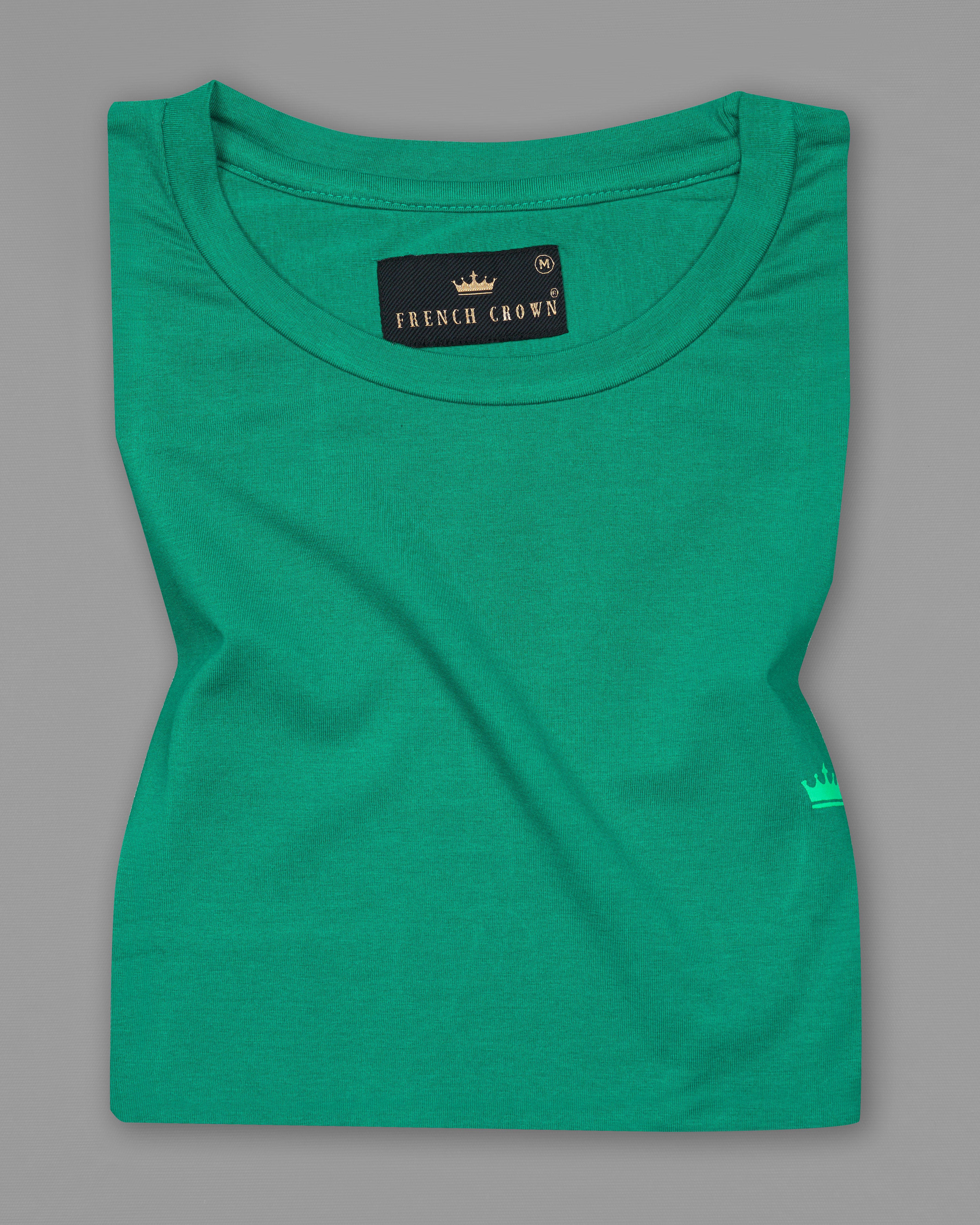 Tropical Green with Planets Hand Painted Premium Cotton T-shirt TS005-W012-S, TS005-W012-M, TS005-W012-L, TS005-W012-XL, TS005-W012-XXL