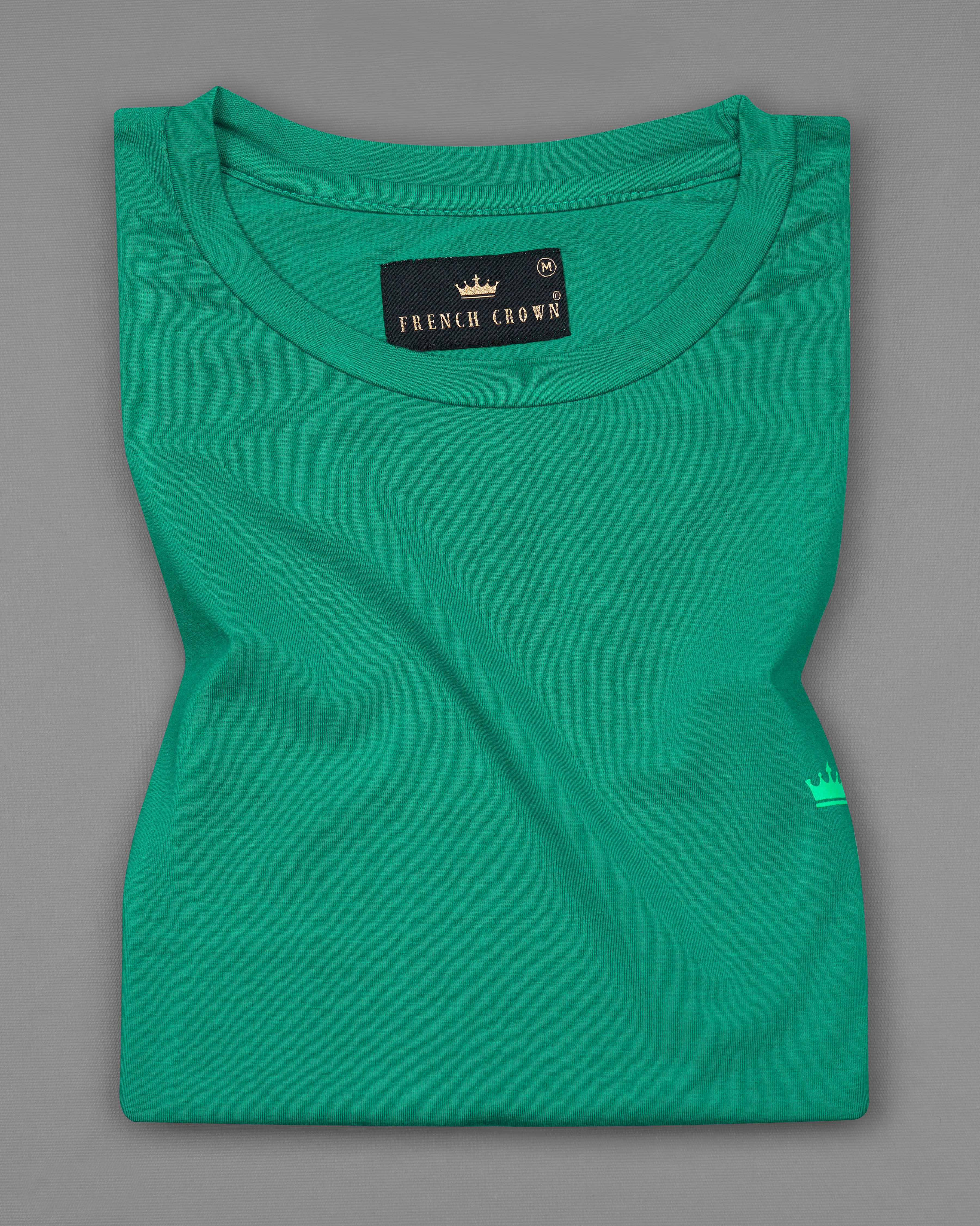 Tropical Green with Planets Hand Painted Premium Cotton T-shirt TS005-W010-S, TS005-W010-M, TS005-W010-L, TS005-W010-XL, TS005-W010-XXL