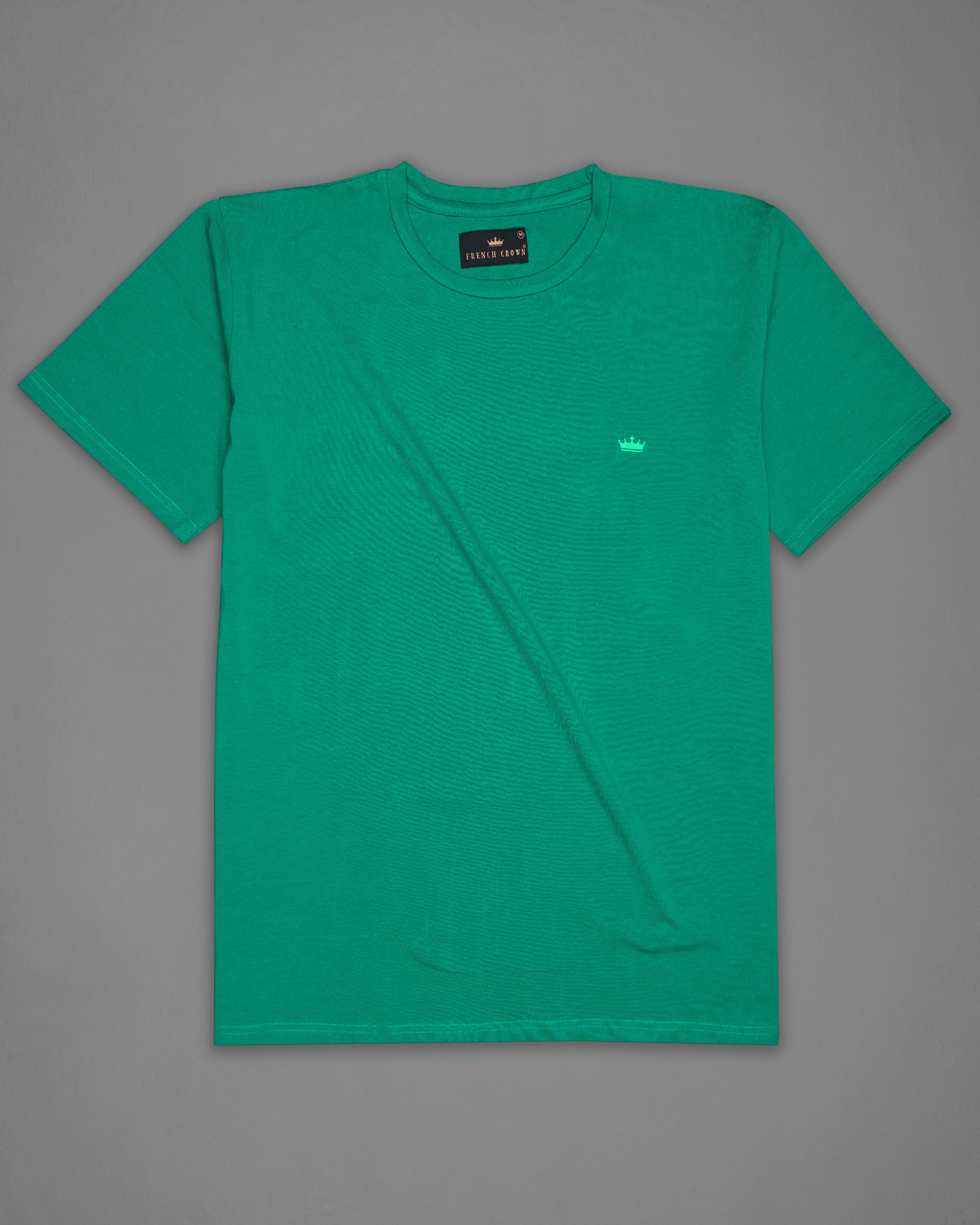 Tropical Green with Planets Hand Painted Premium Cotton T-shirt TS005-W010-S, TS005-W010-M, TS005-W010-L, TS005-W010-XL, TS005-W010-XXL