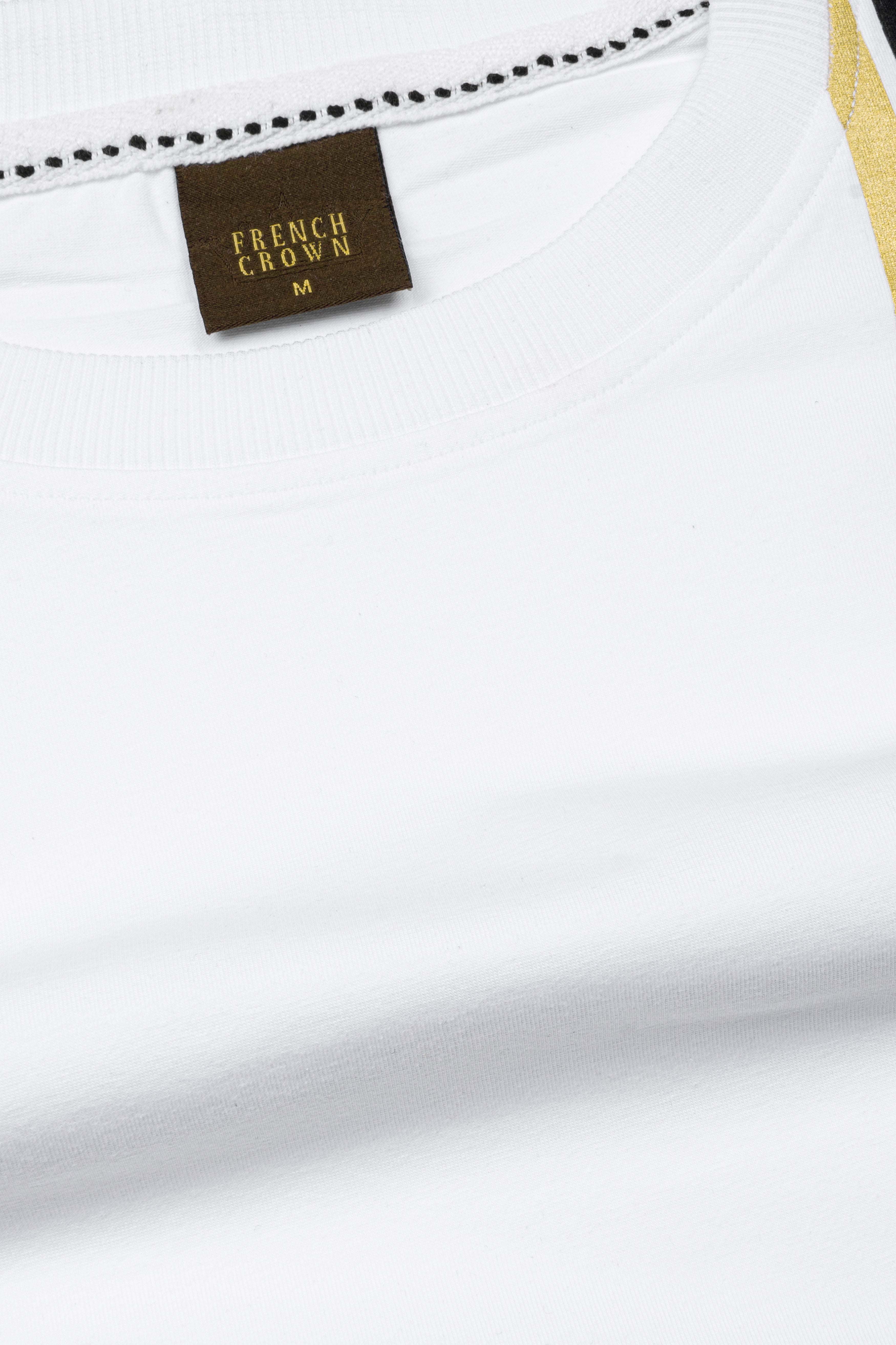Bright White French Crown Elements Printed Premium Cotton T-Shirt TS1006-S, TS1006-M, TS1006-L, TS1006-XL, TS1006-XXL