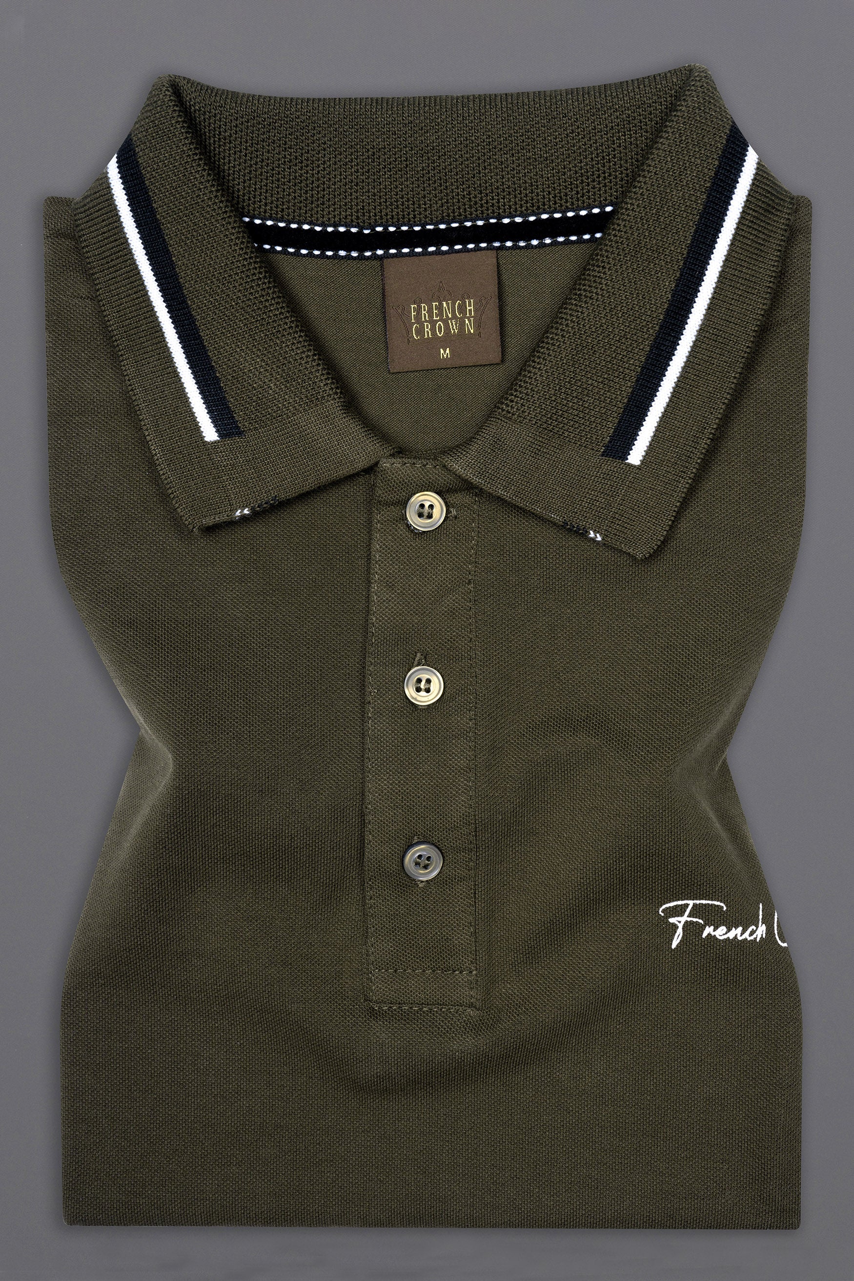 Birch Green Textured Premium Cotton Pique Polo