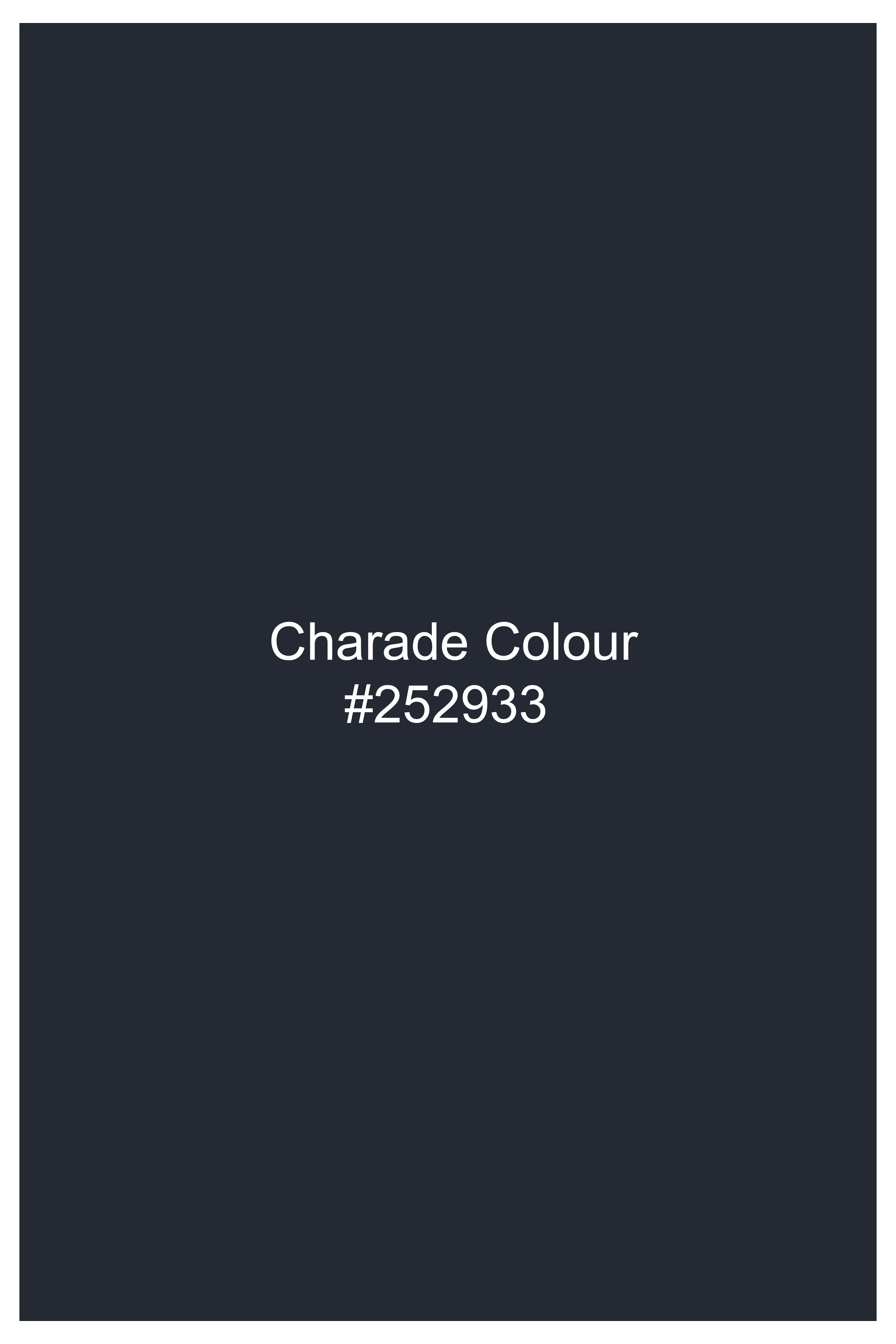 Charade Gray Solid Premium Cotton Pique Polo