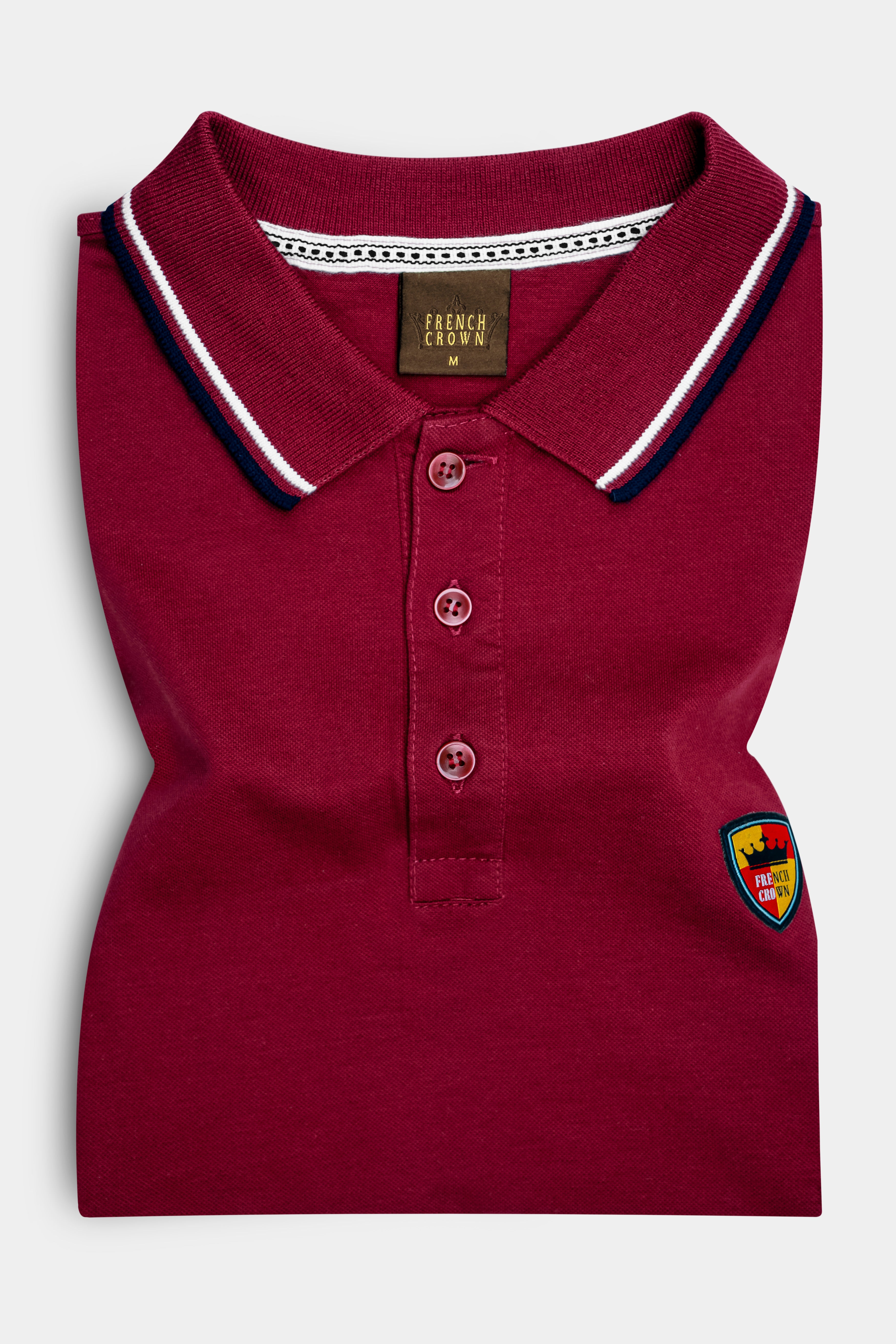 Rustic Red Solid Premium Cotton Pique Polo