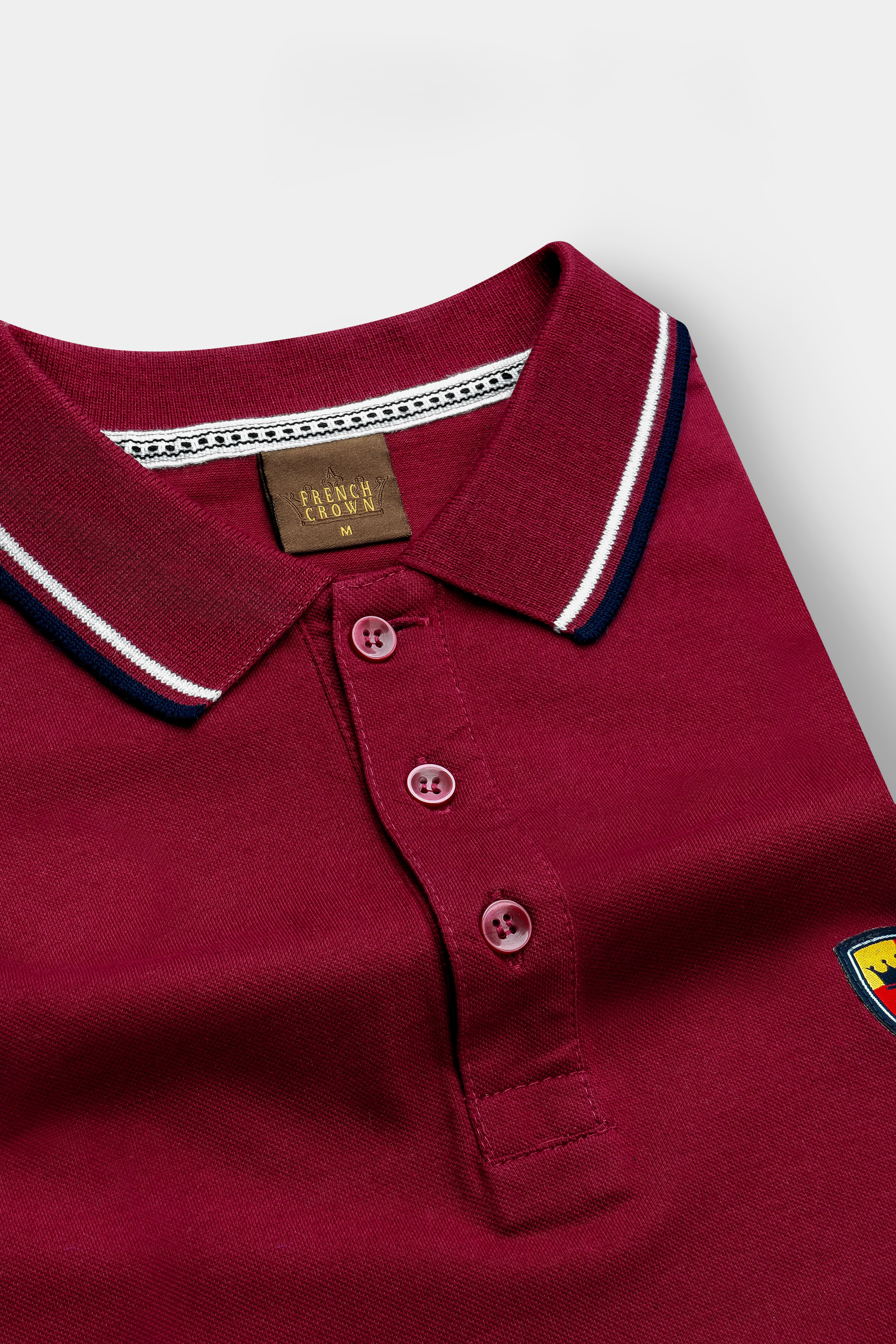 Rustic Red Solid Premium Cotton Pique Polo