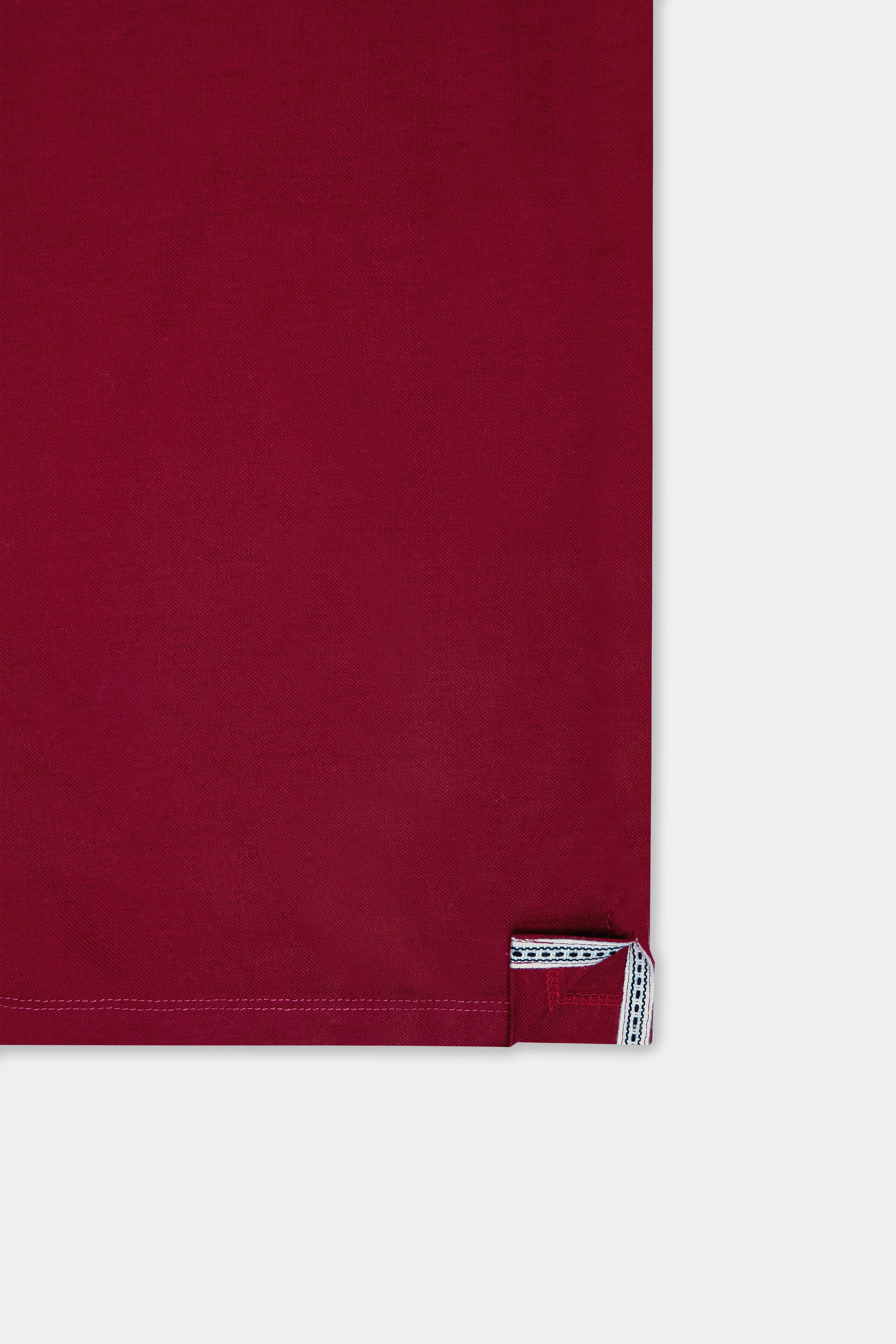 Rustic Red Solid Premium Cotton Pique Polo