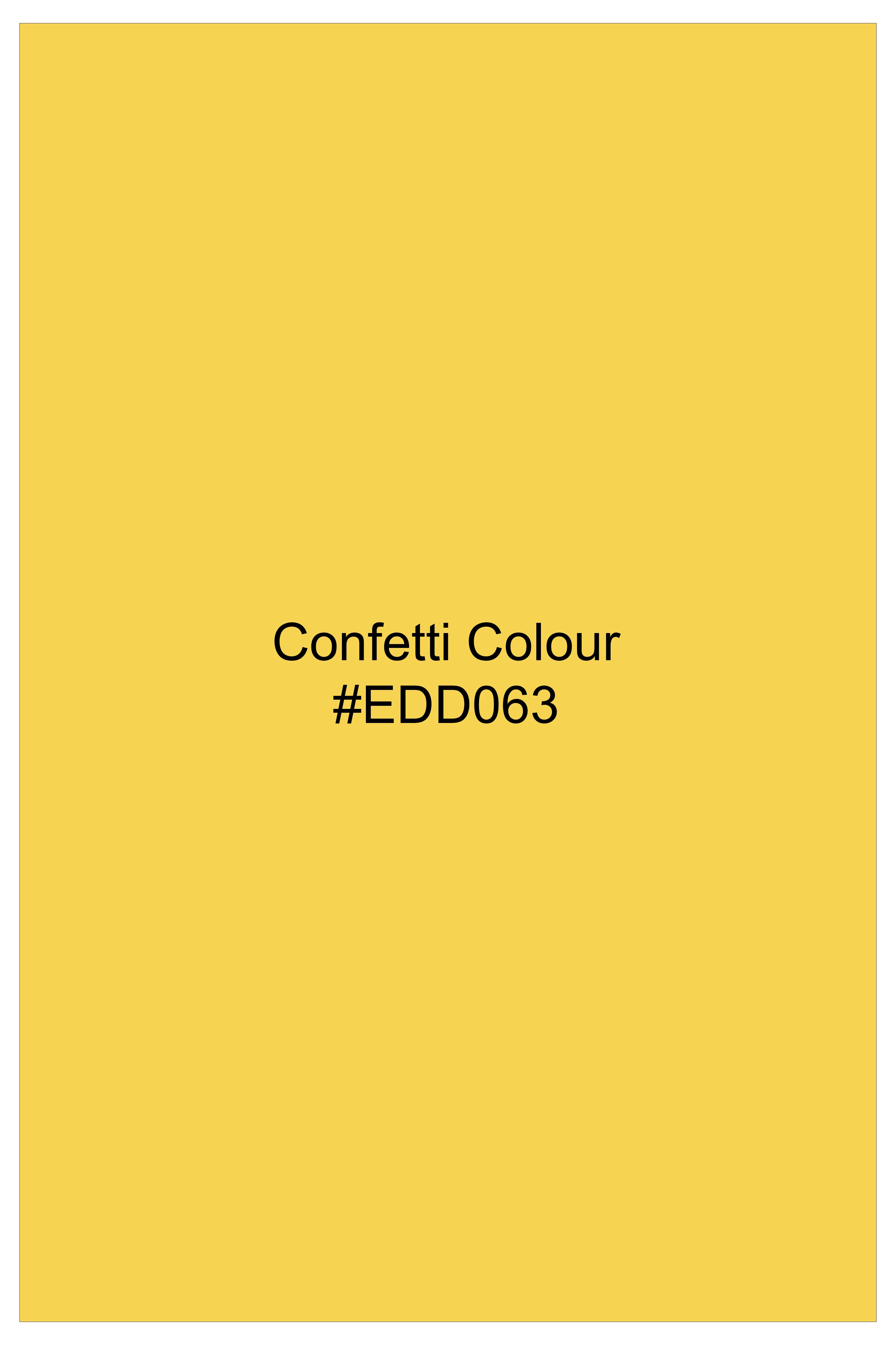 Confetti Yellow Solid Premium Cotton Pique Polo