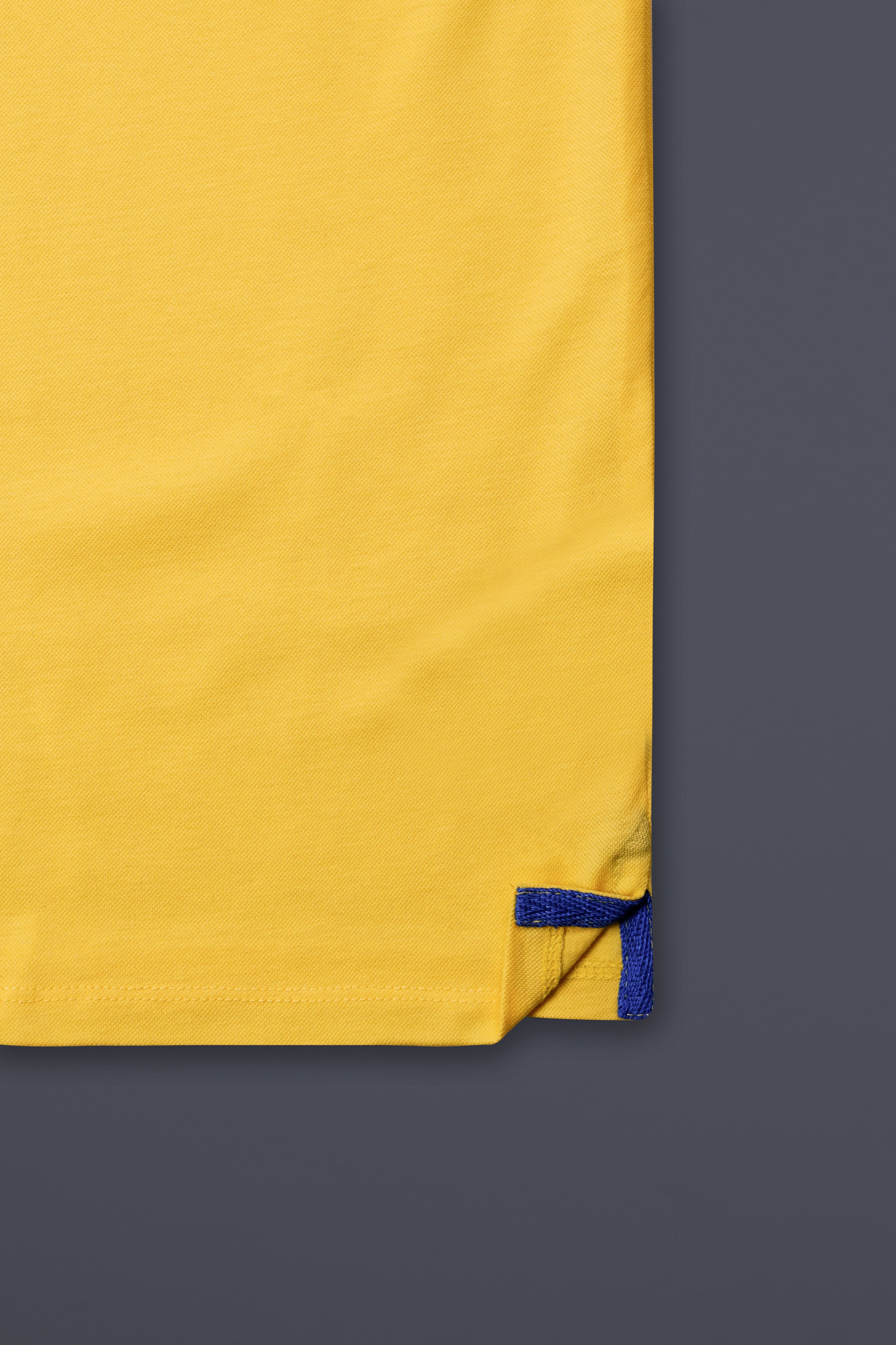Confetti Yellow Solid Premium Cotton Pique Polo