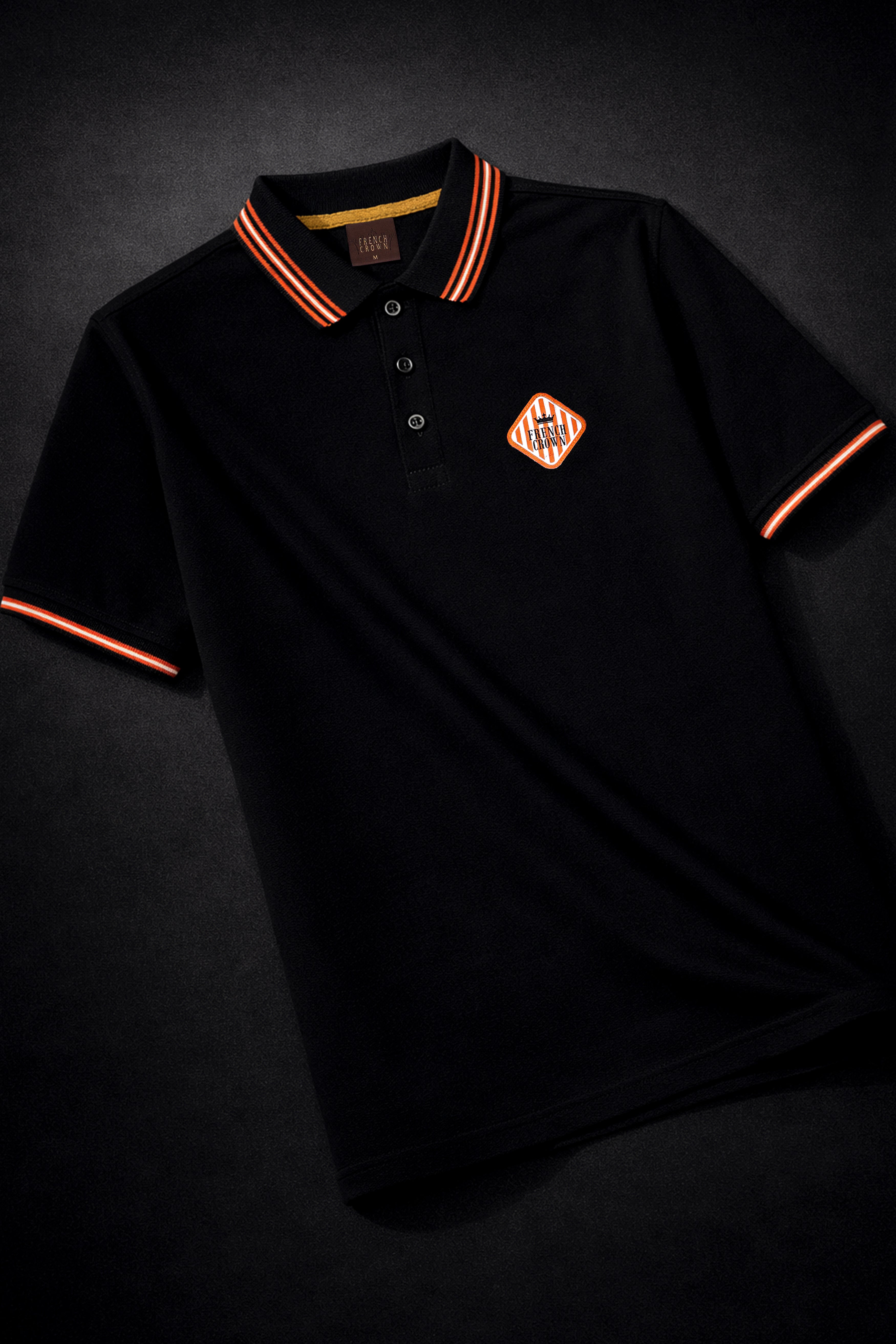 Jade Black Solid Premium Cotton Pique Polo