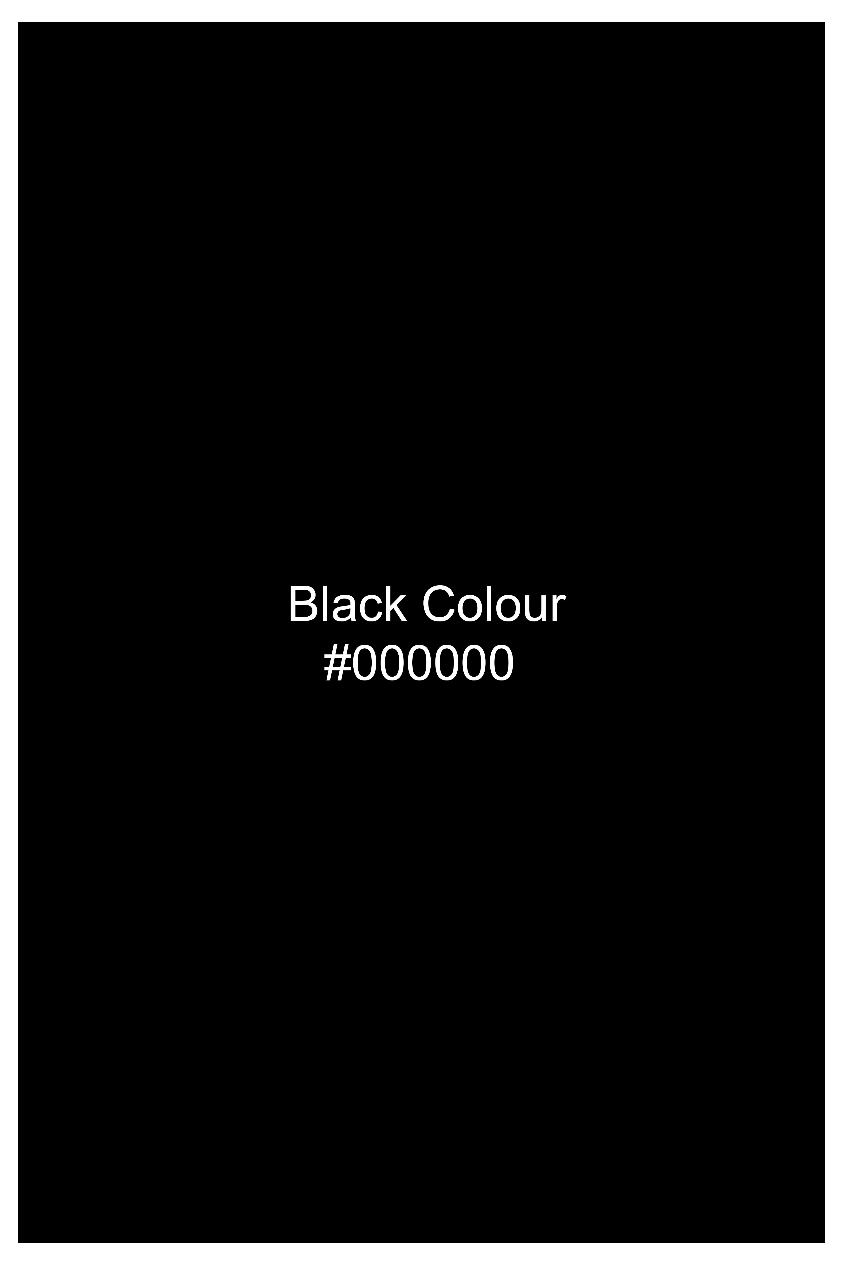 Jade Black Solid Premium Cotton Pique Polo