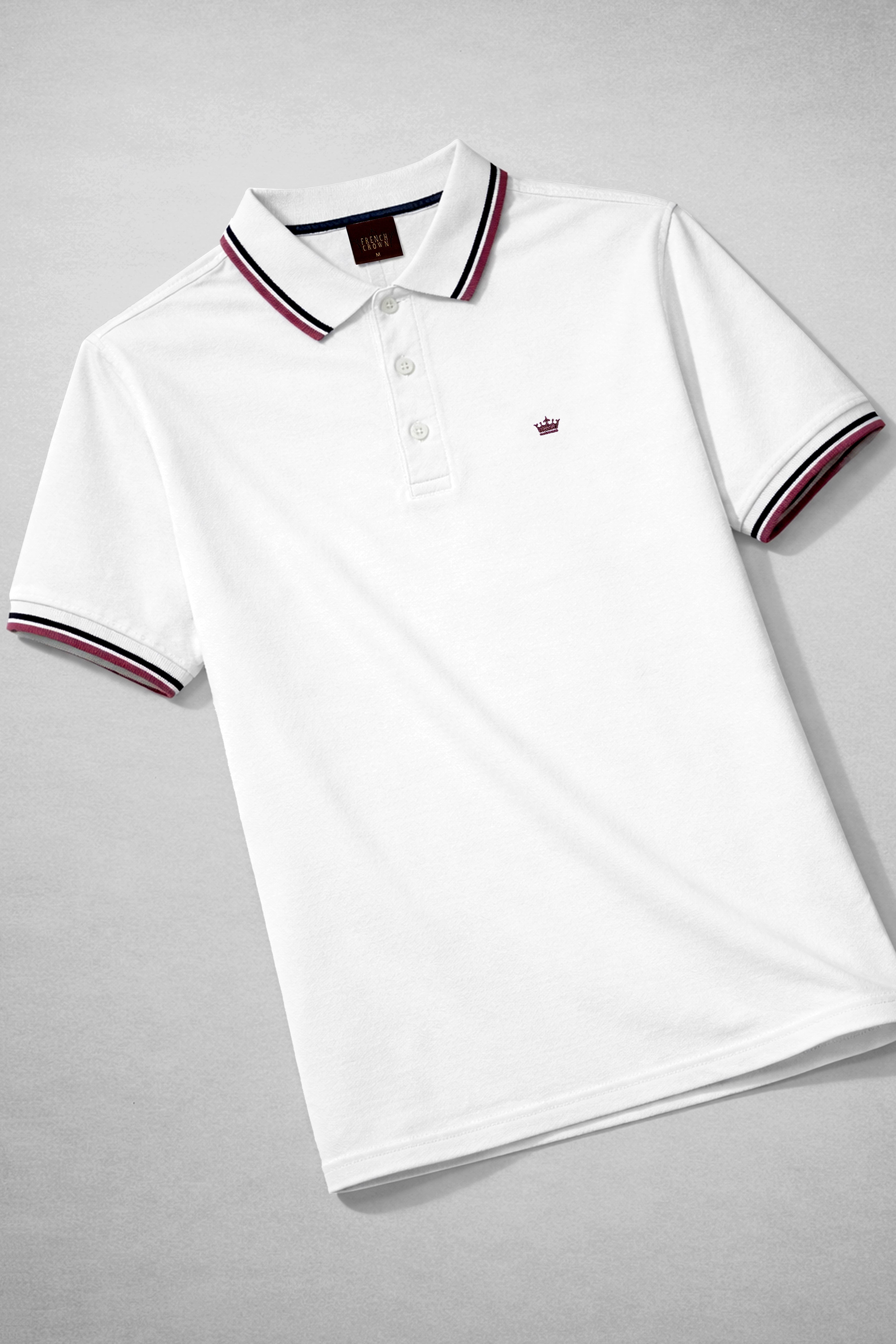 Candoro-Bright White Super Soft Premium Cotton Pique Polo