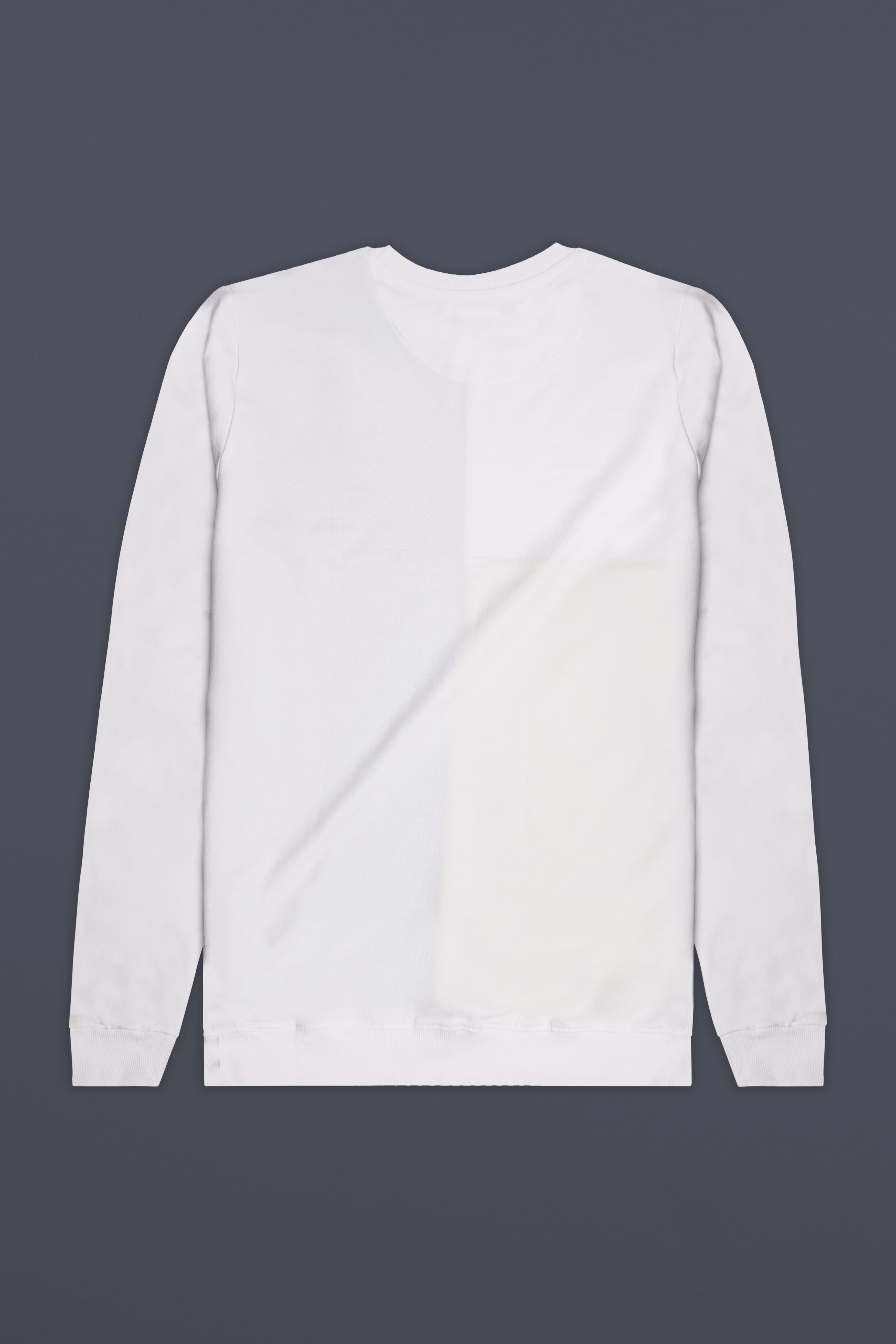 Bright White with Mirage Blue and Aureolin Yellow Colour Block Sweatshirt